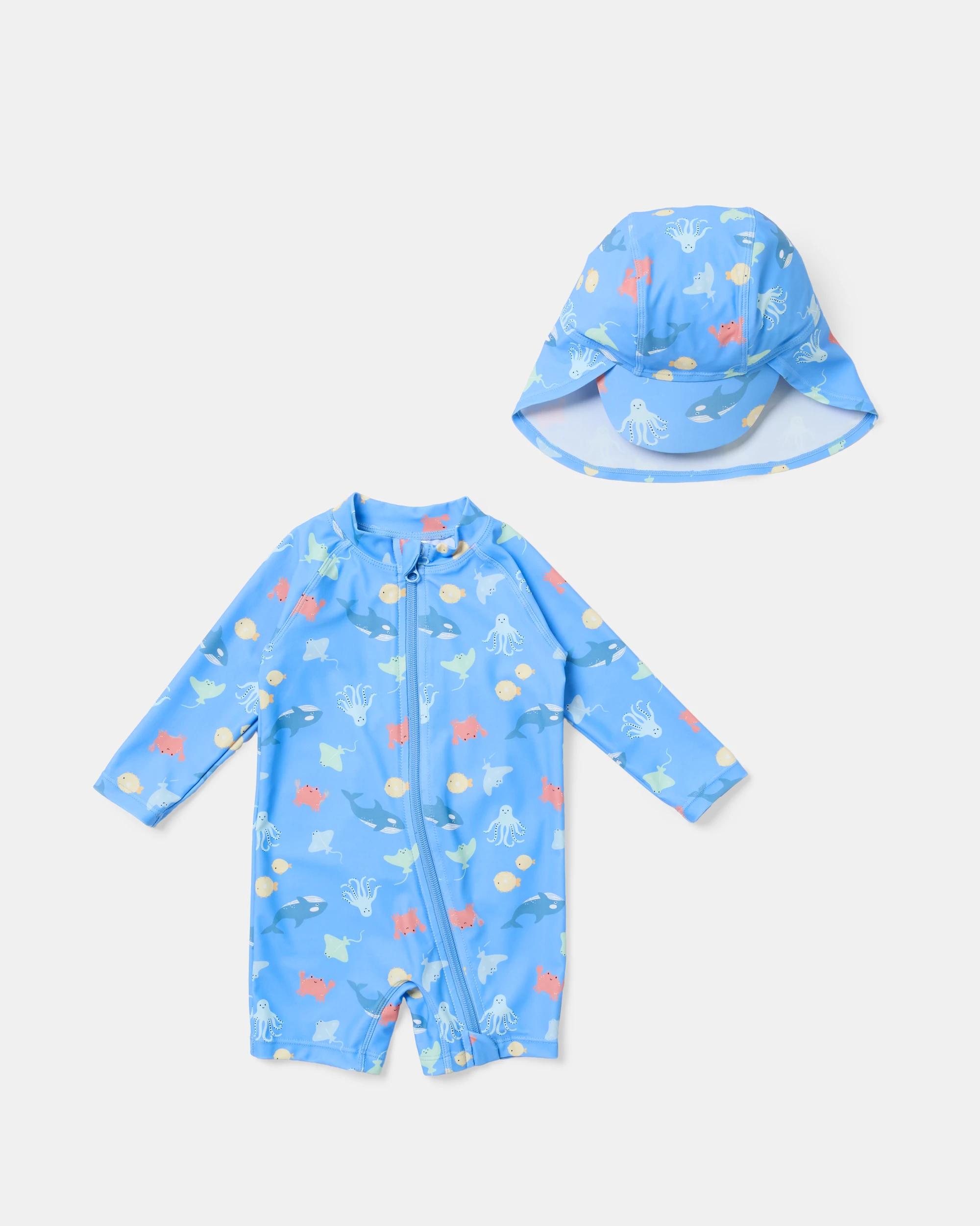 1 Rashie and Hat Set Sea Animal, 1 of 3