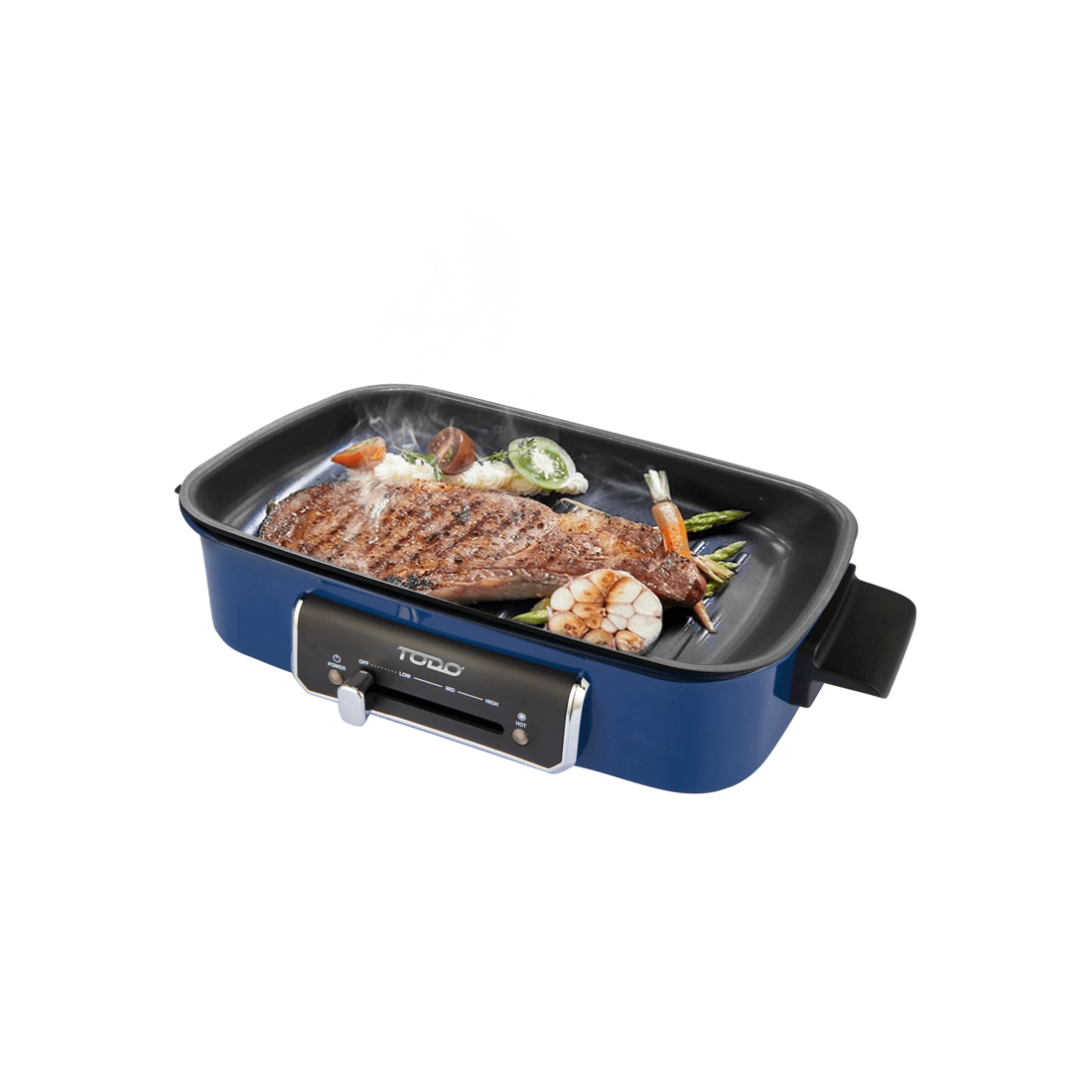 4 TODO 1400W 3-in-1 Electric Multifunction Cooking Pot BBQ Grill Pan Hot Pot, 4 of 9