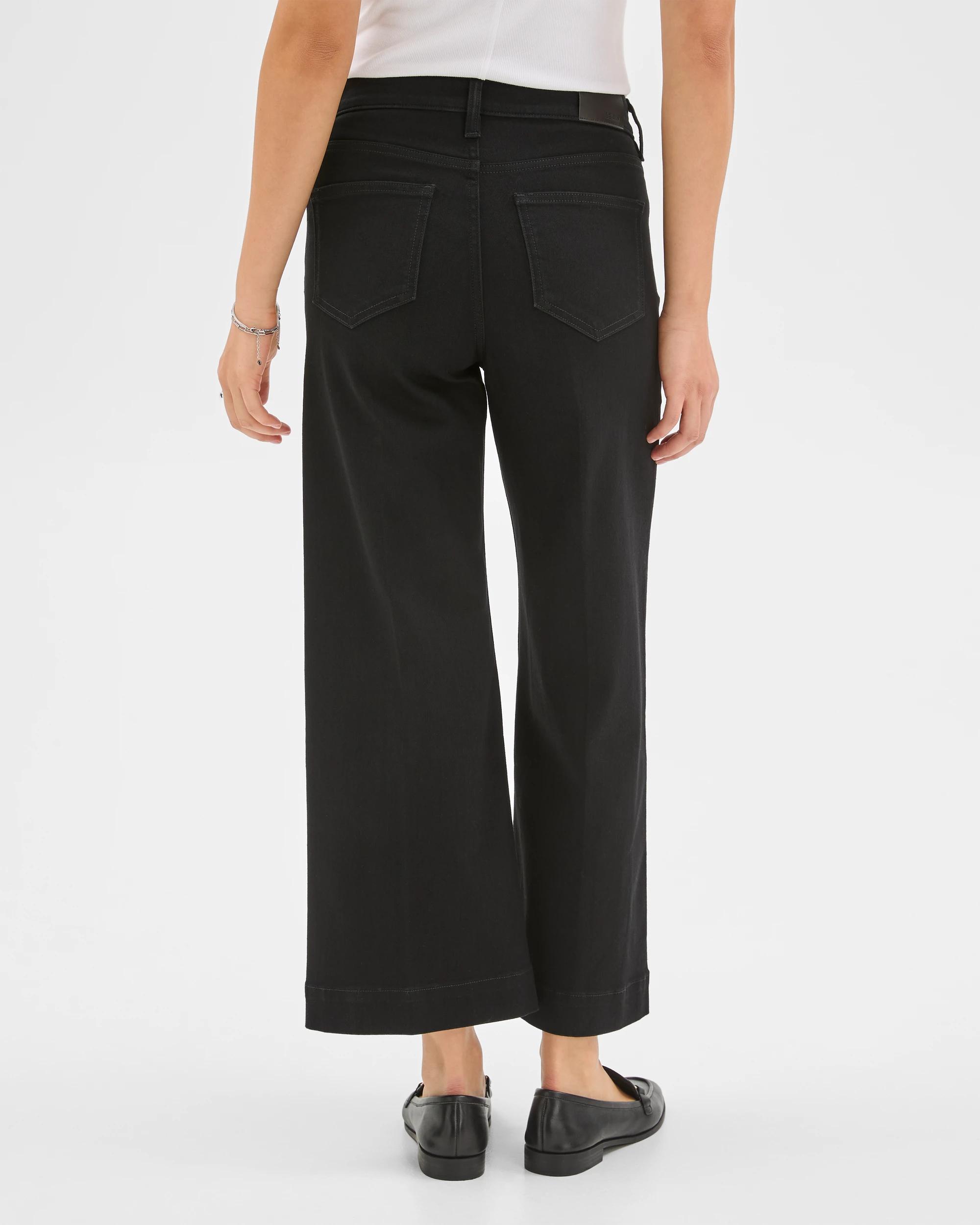 7 Target Denim Kelsey Crop Length Wide Leg Denim Jeans BLACK, 7 of 7
