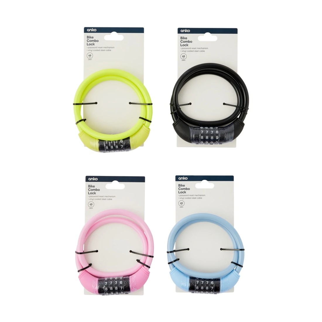 5 Bike Combo Lock - Assorted, 5 of 5