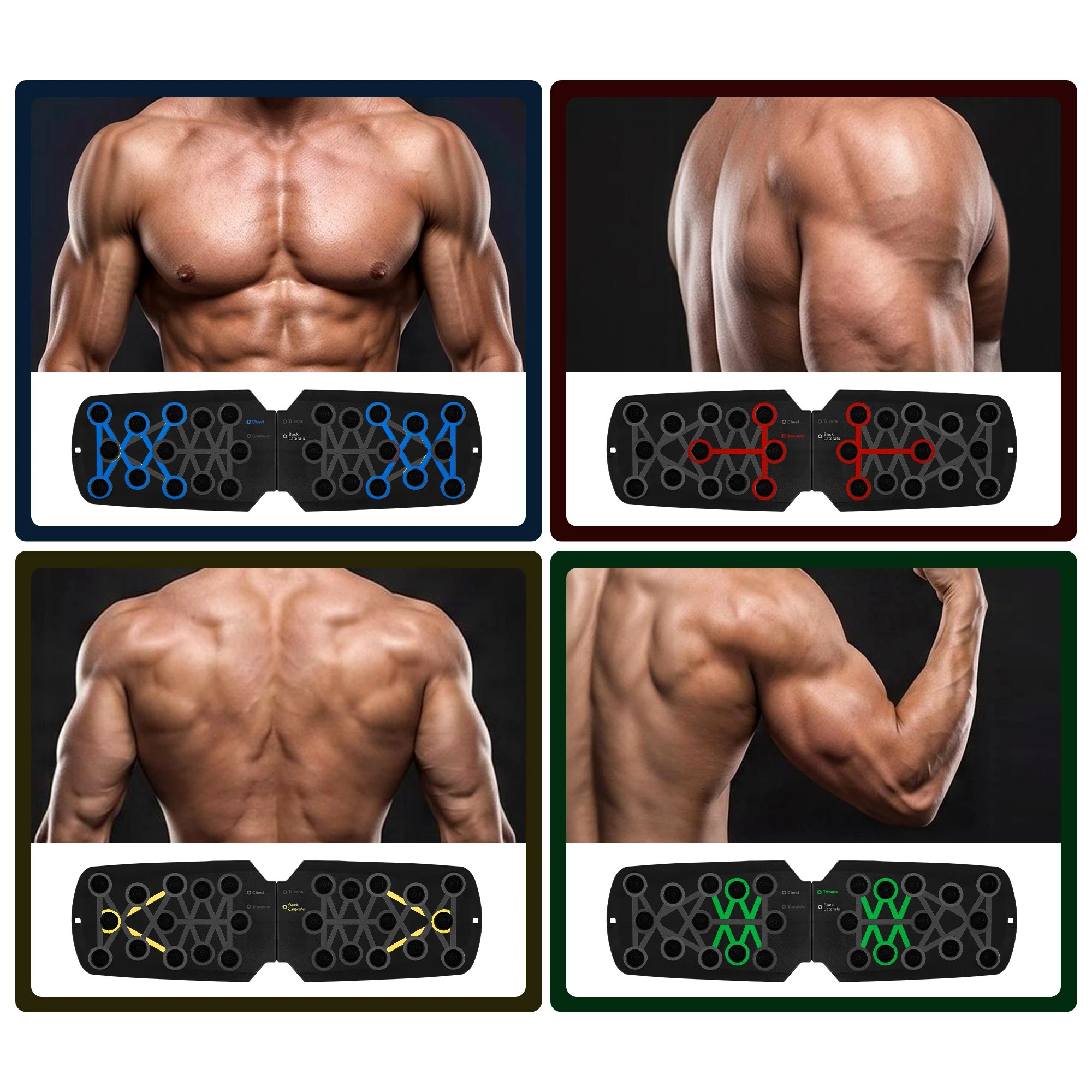 Everfit Push Up Board Home Gym Multi Function Workout Rack - Black - Kmart