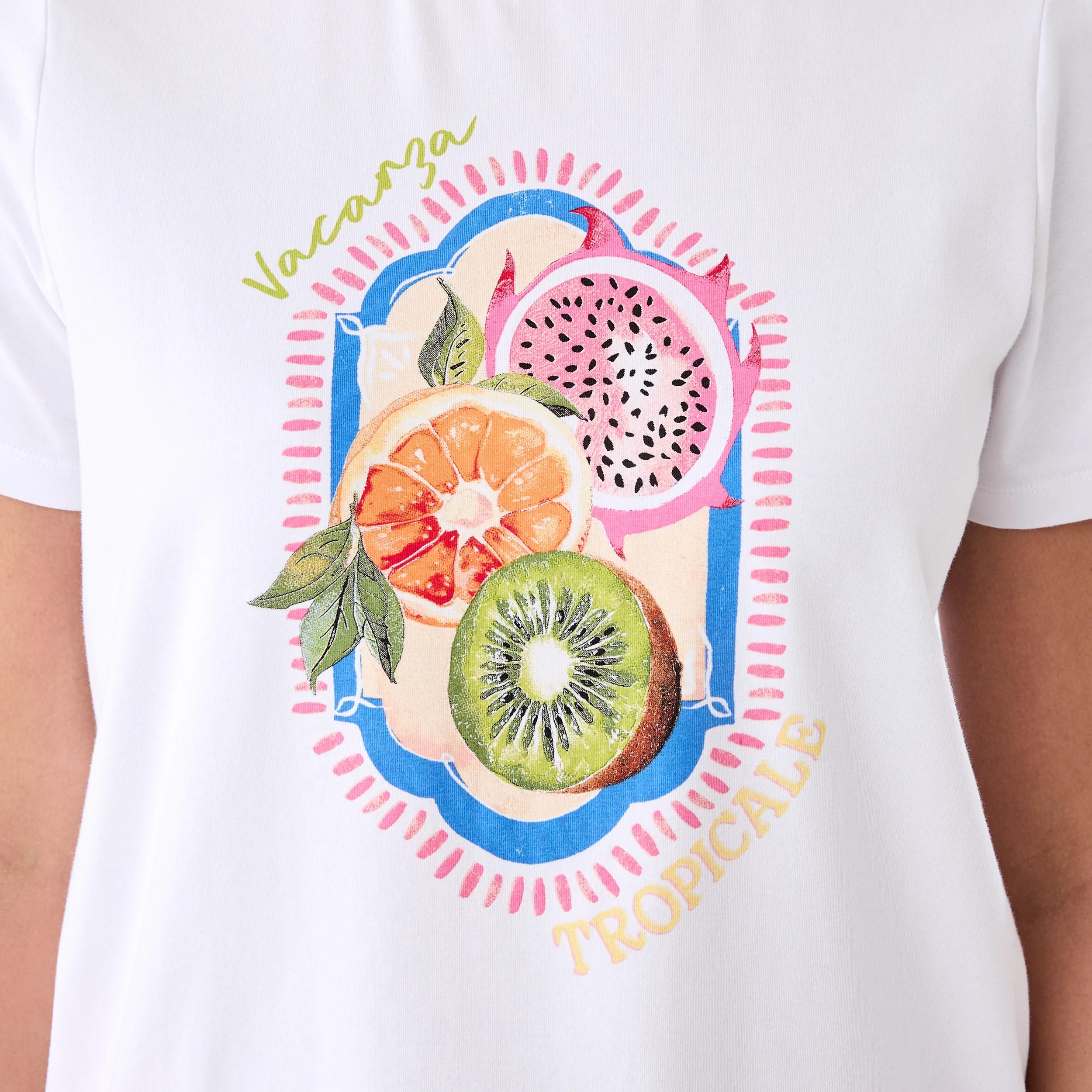 5 Print Knit T-shirt and 3/4 Woven Pants Pyjama Set Tropicale, 5 of 7
