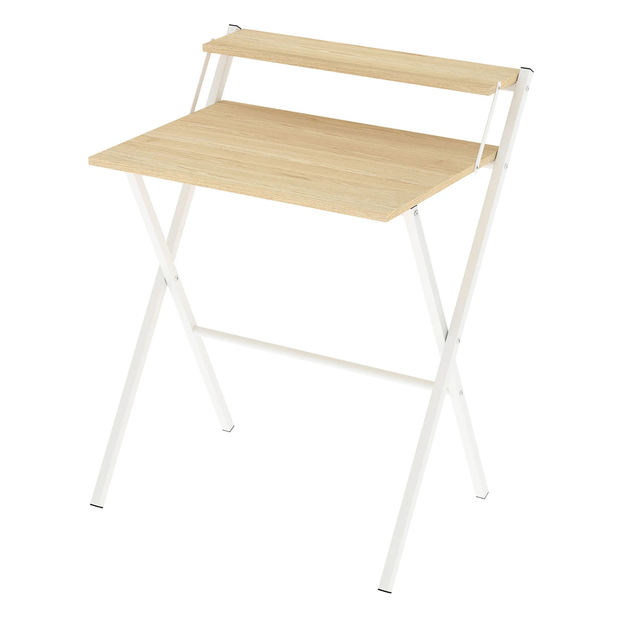 1 Levede Foldable Computer Desk - Natural, 1 of 9