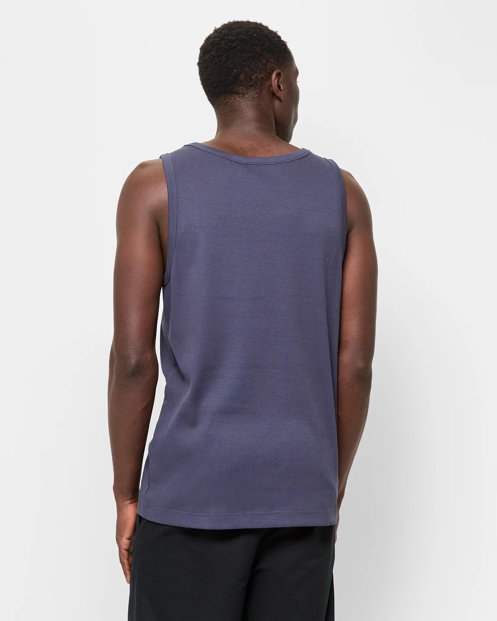 4 Australian Cotton Rib Tank Top - Commons NAVY, 4 of 6