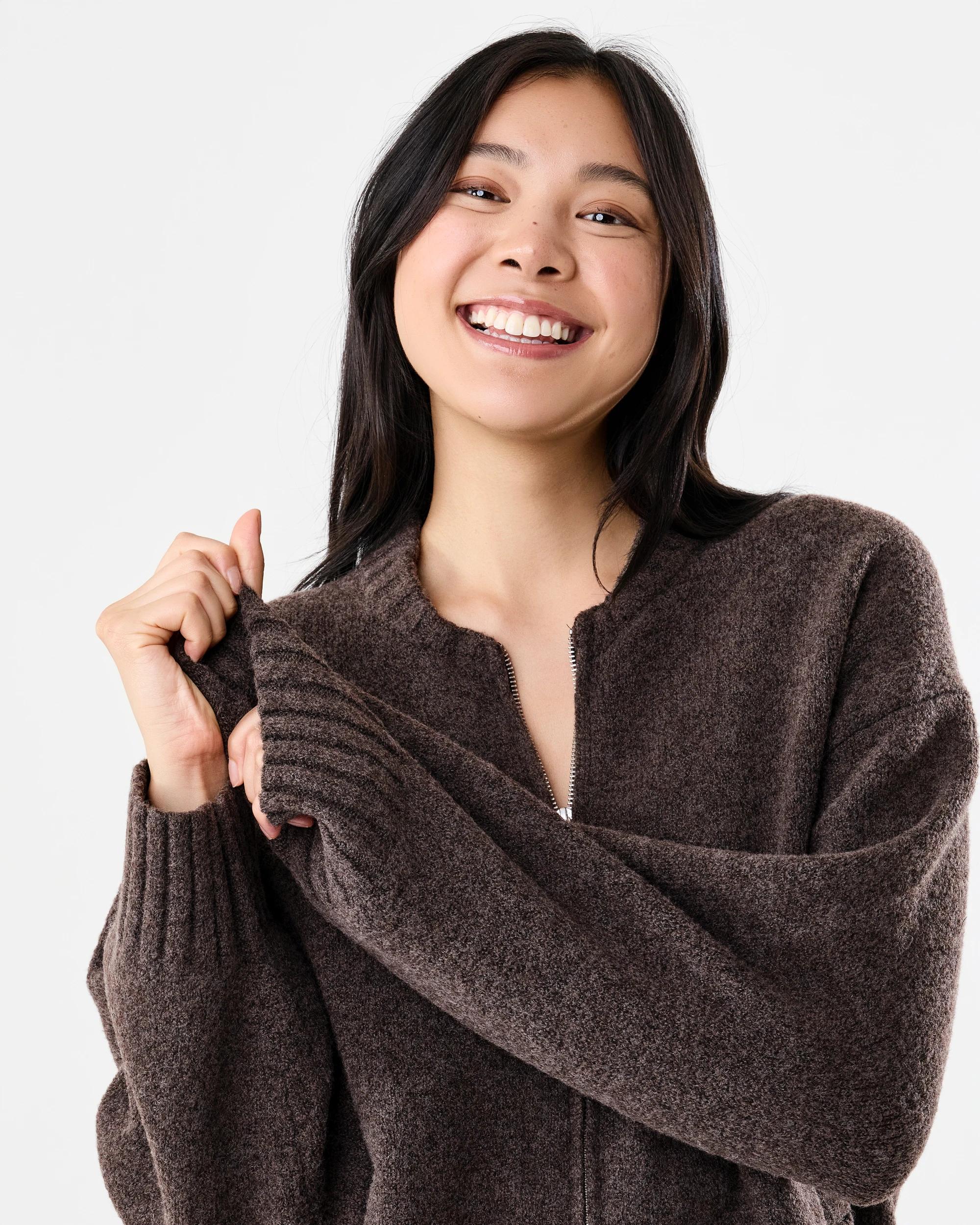 4 Knit Bomber Taupe Mrl, 4 of 6