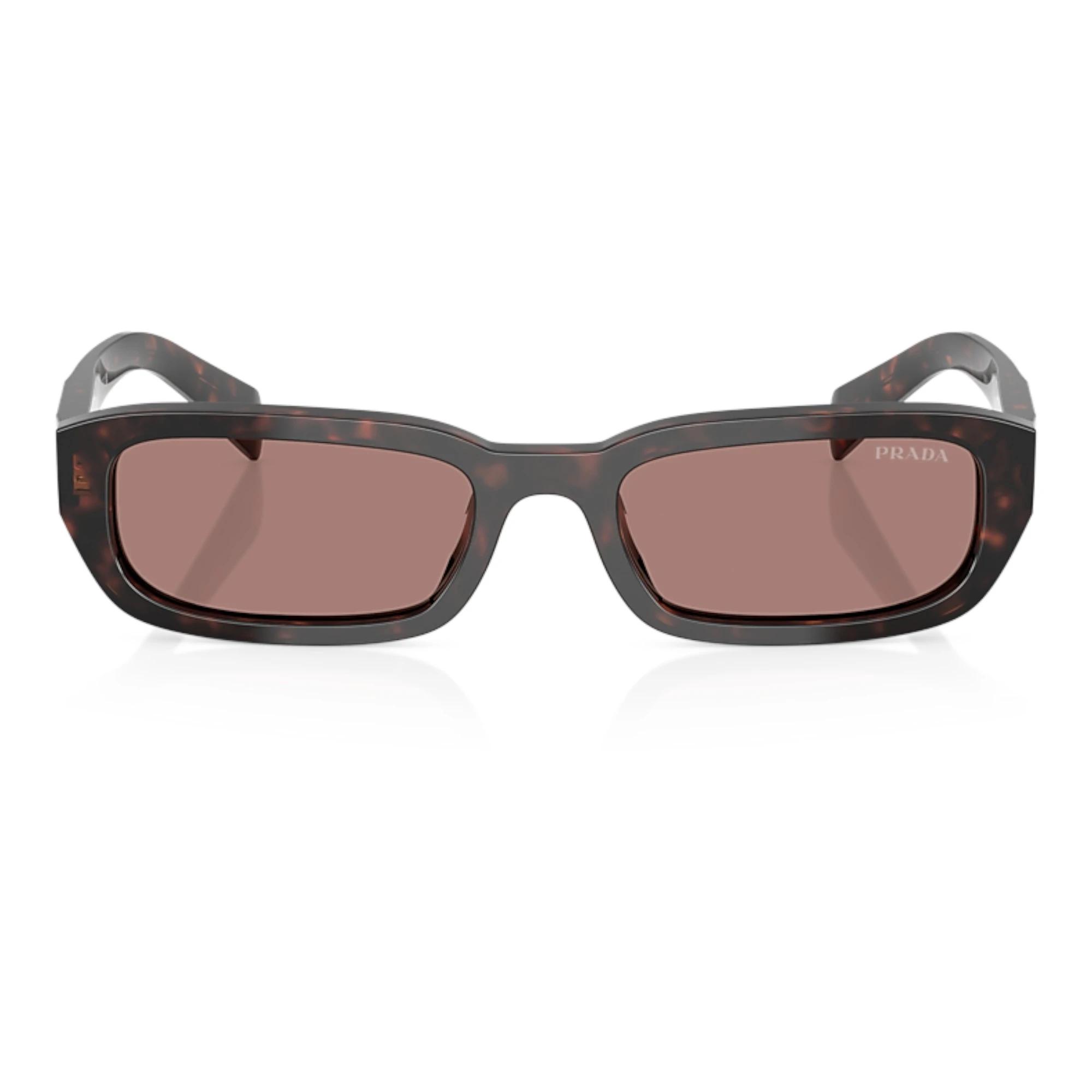 4 Prada Women PR B06S 17N60B Rectangle Light Brown Sunglasses TORTOISE, 4 of 5