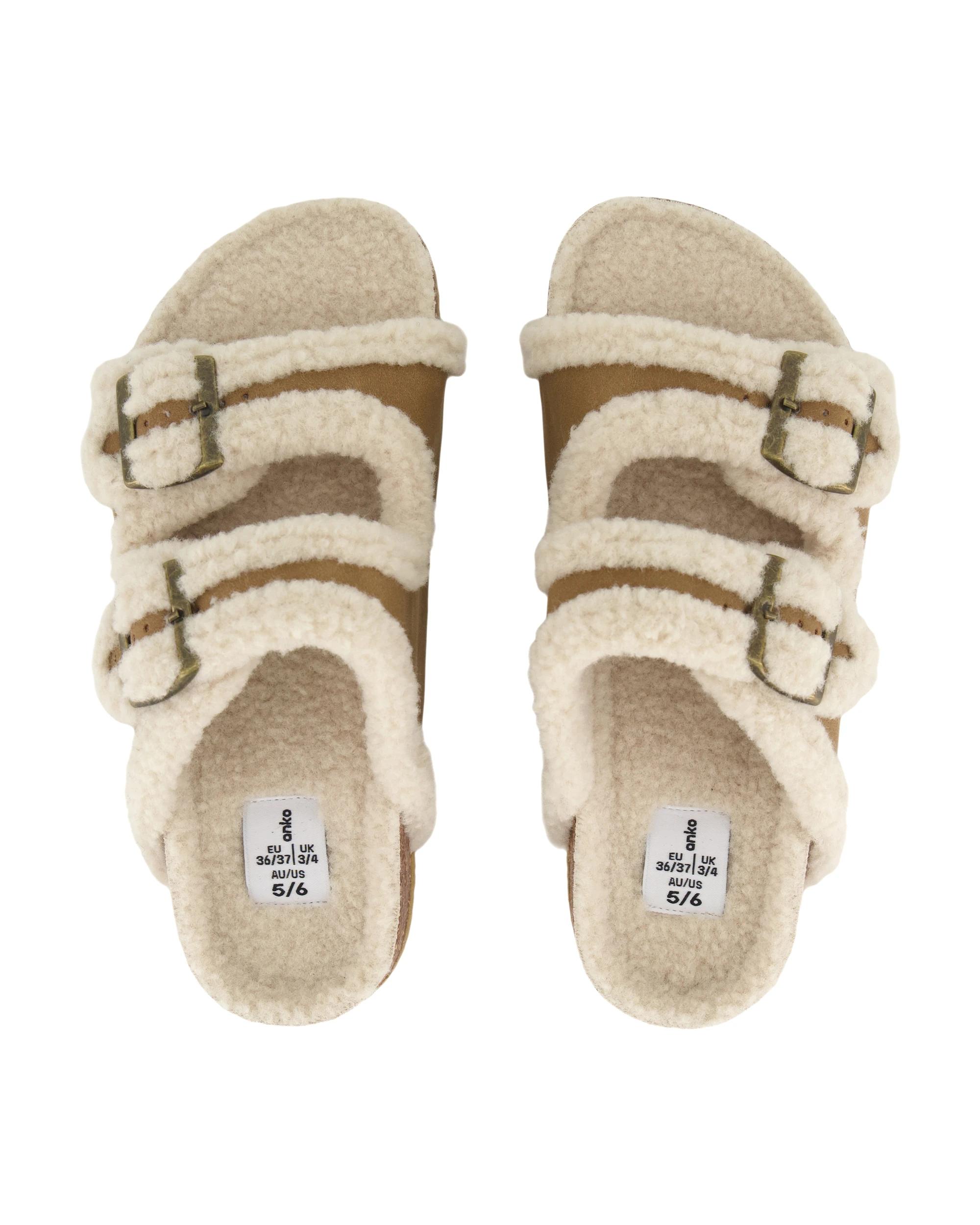 2 Lined Footbed Slides Chestnut, 2 of 3