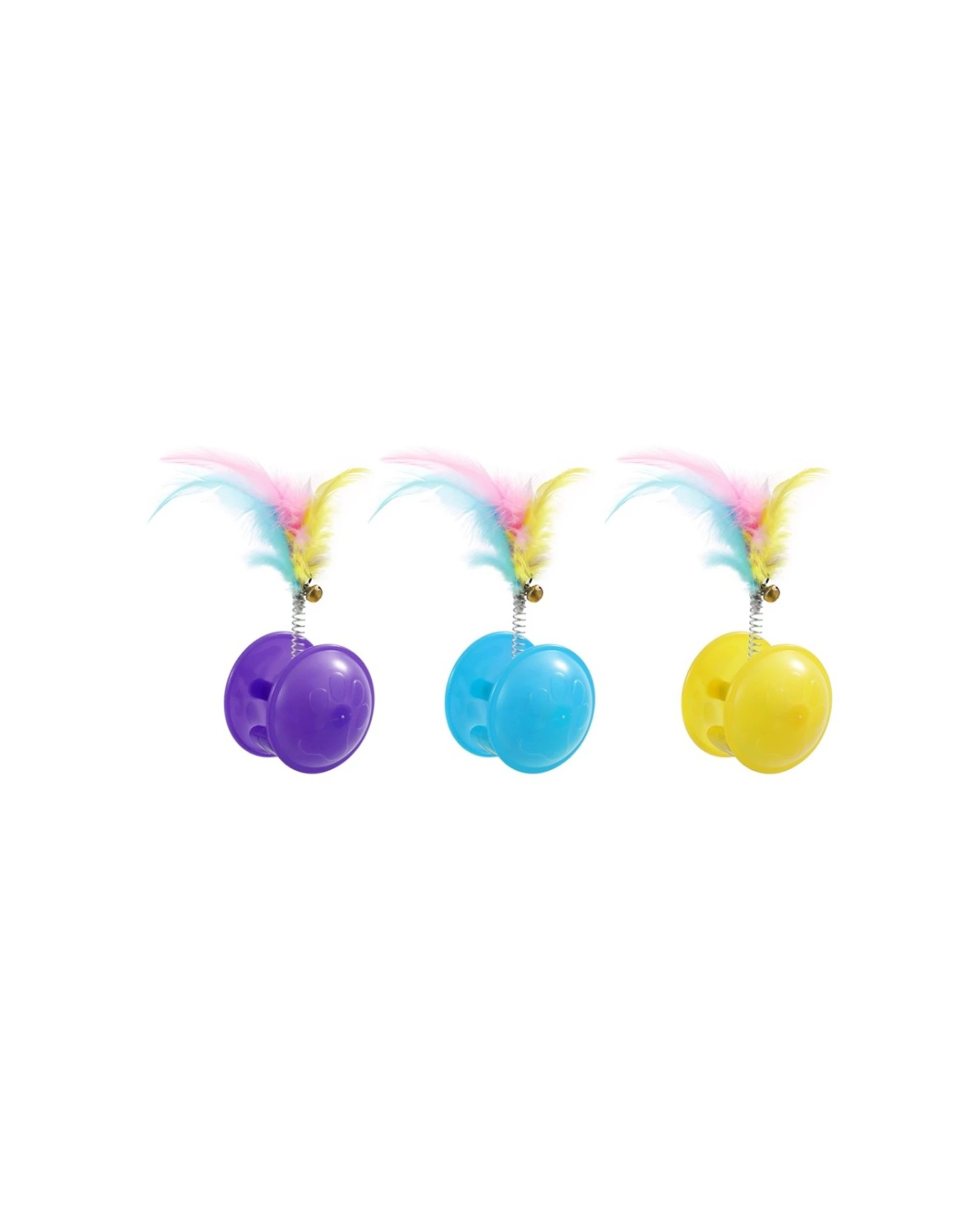 4 Paws & Claws 6PK Pounce Crazy Rolling Pet Cat Toy 10x4cm - Assorted, 4 of 7