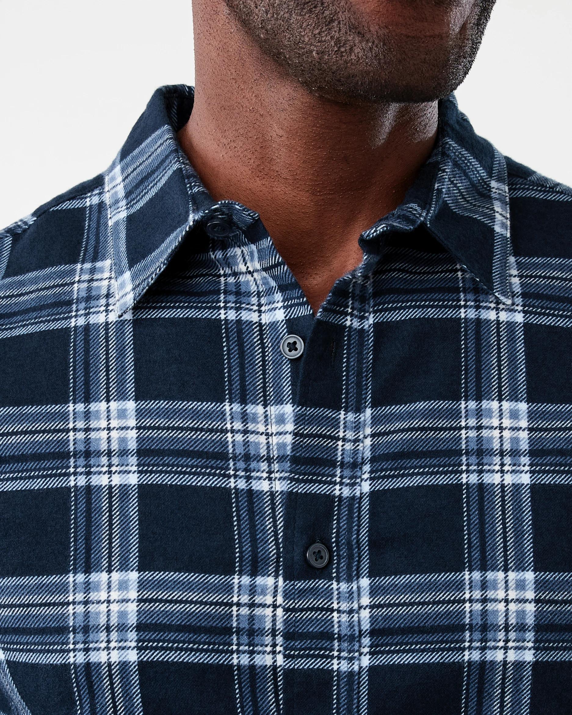 5 Long Sleeve Printed Plaid Shirt Nvy Check, 5 of 7