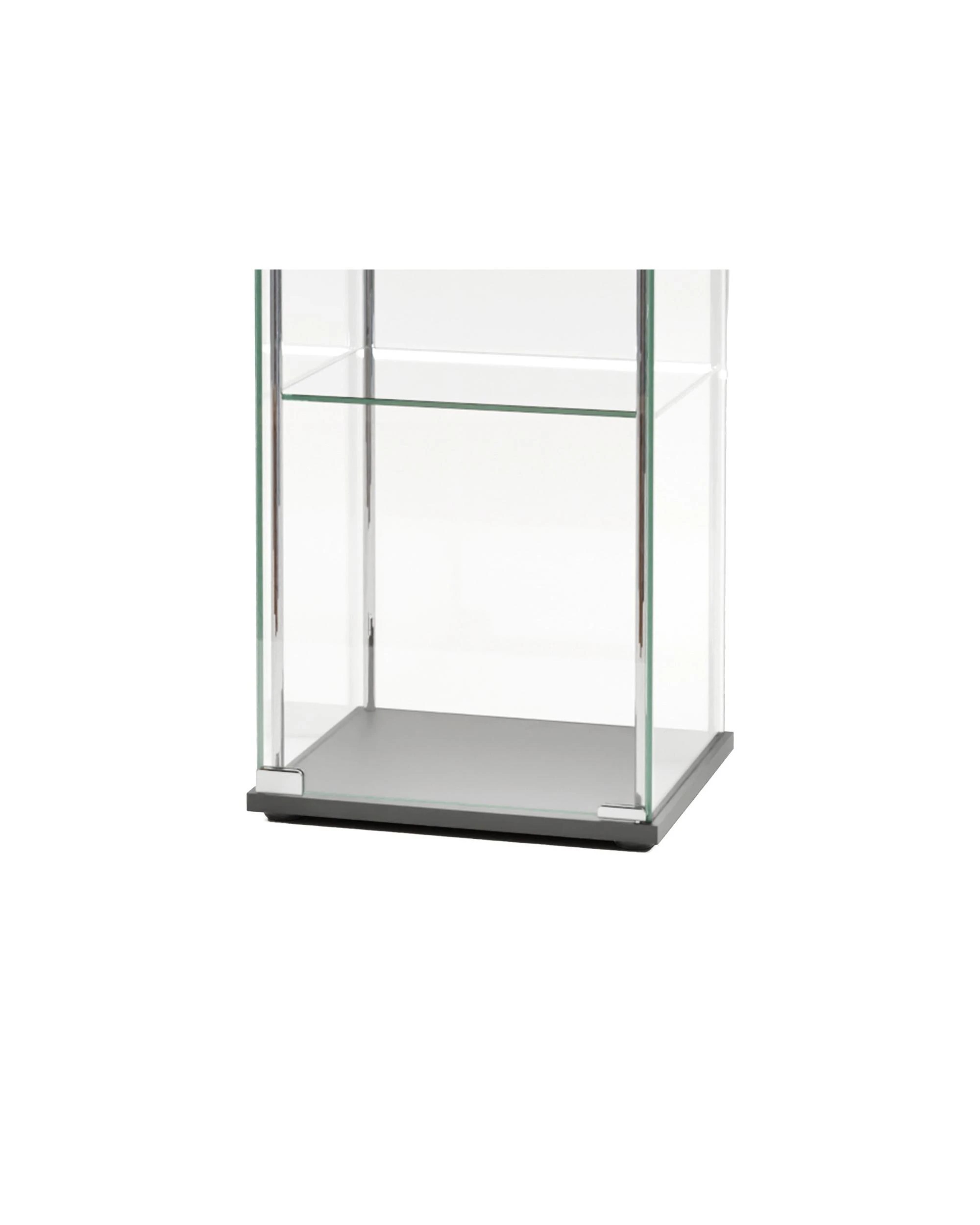 7 Kodu Glass Display 4 Tier Cabinet Trophy Display Storage Shelf 1 Door Lock LED lights - Black, 7 of 8