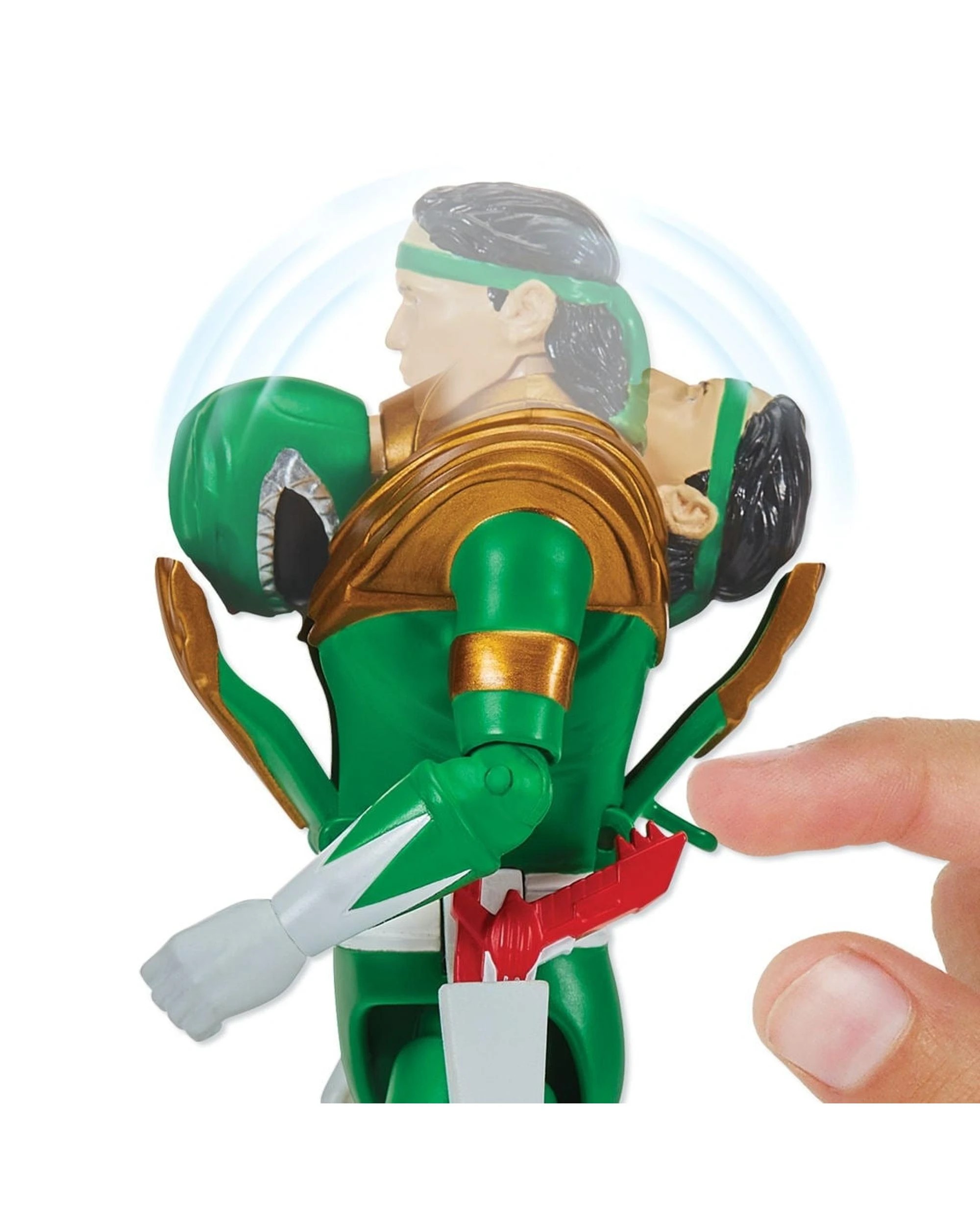 3 Power Rangers Re-Ignition Auto-Morphin Green Ranger Action Figure, 3 of 4