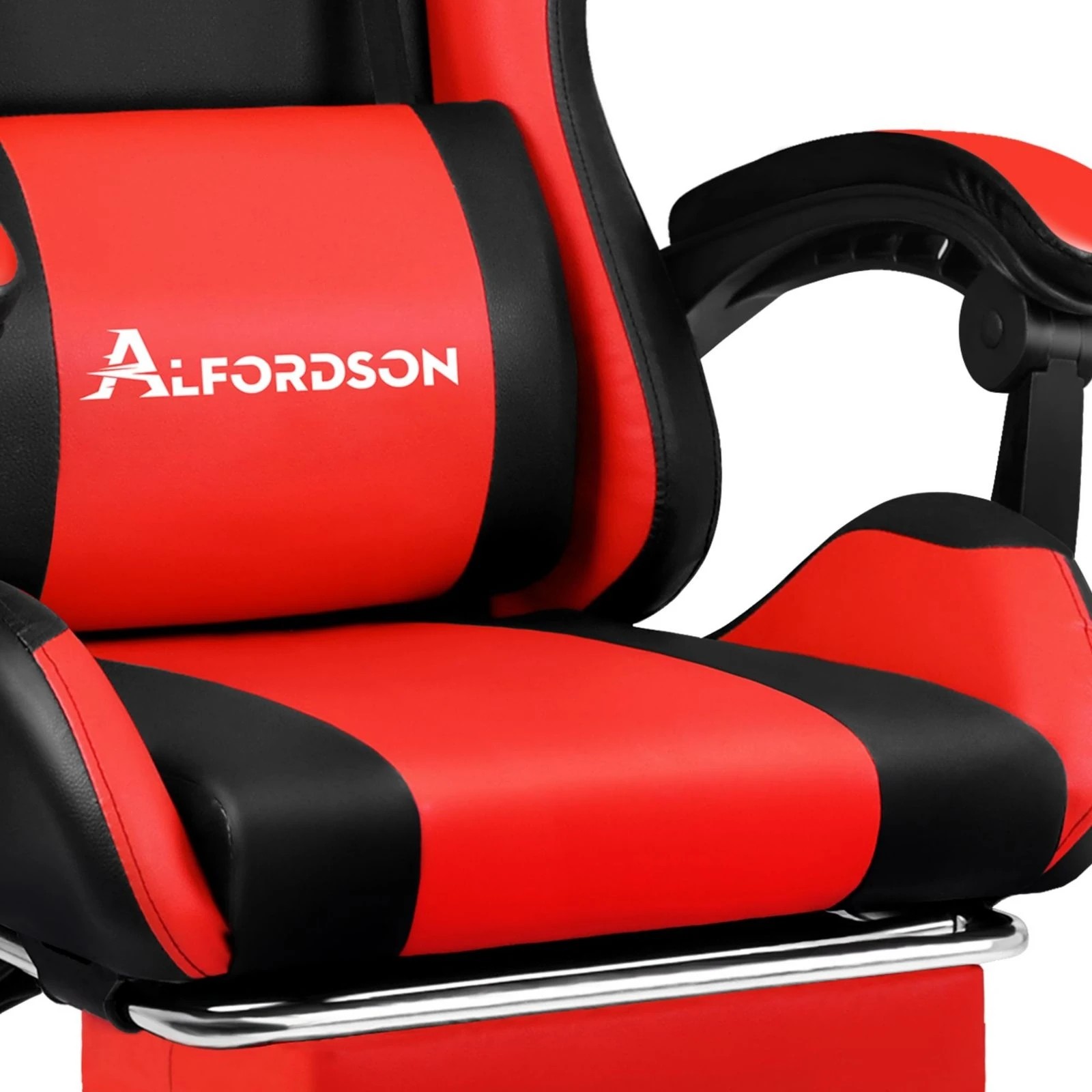 8 Alfordson Gaming Office Chair Extra Large Pillow Racing Executive Footrest Seat - Red, 8 of 10