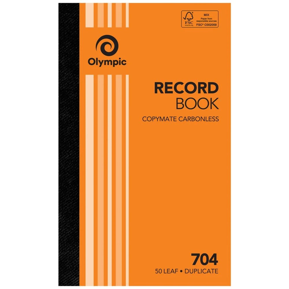 1 Olympic No.704 Duplicate Record Book, 1 of 2