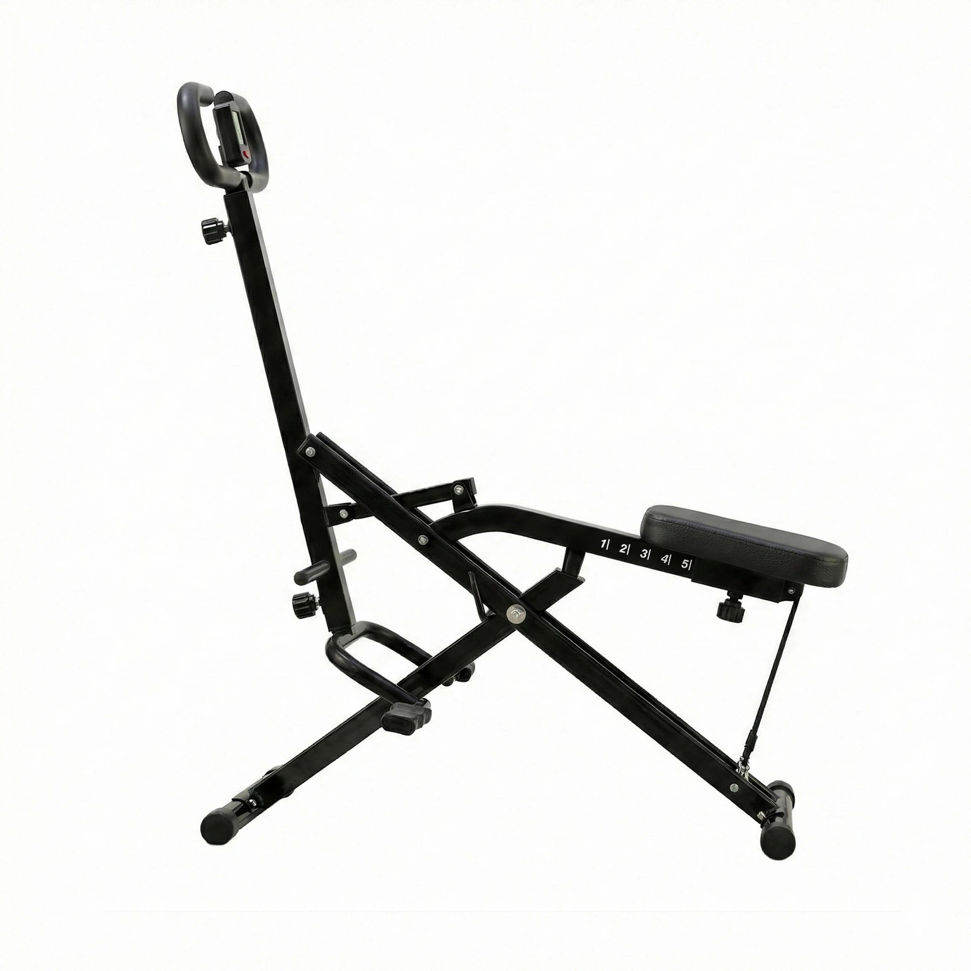 3 Everfit Foldable Squat Machine Deep Squat Rowing Machine 5 Adjustable Seat Home - Black, 3 of 4