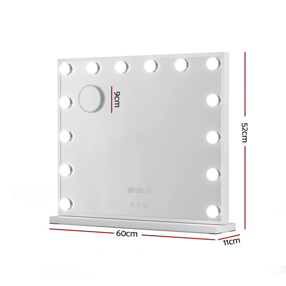 2 Embellir Makeup Mirror 60x52cm Hollywood Vanity with LED Light Tabletop - Multi, 2 of 6