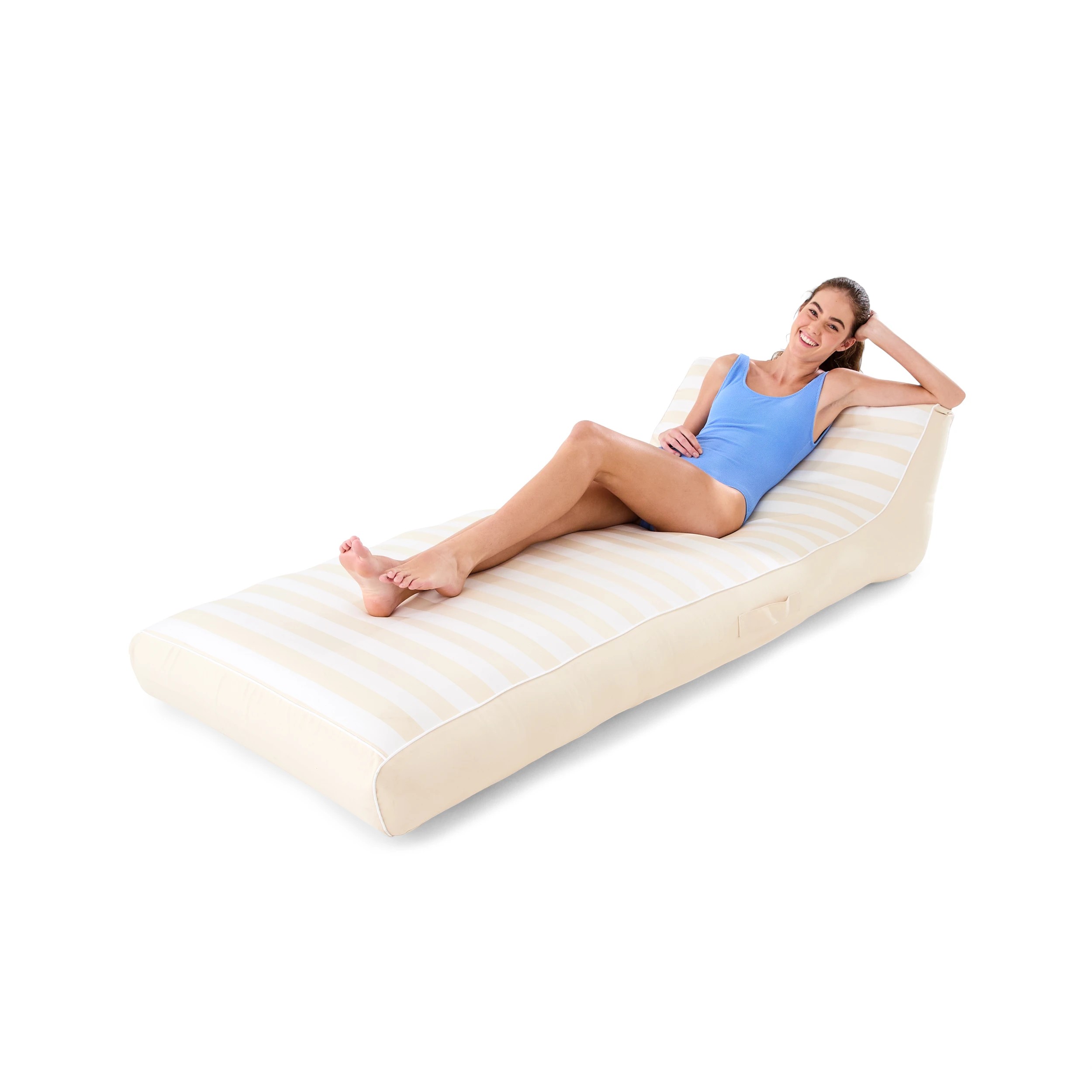 1 Inflatable Fabric Covered Lounger, 1 of 9