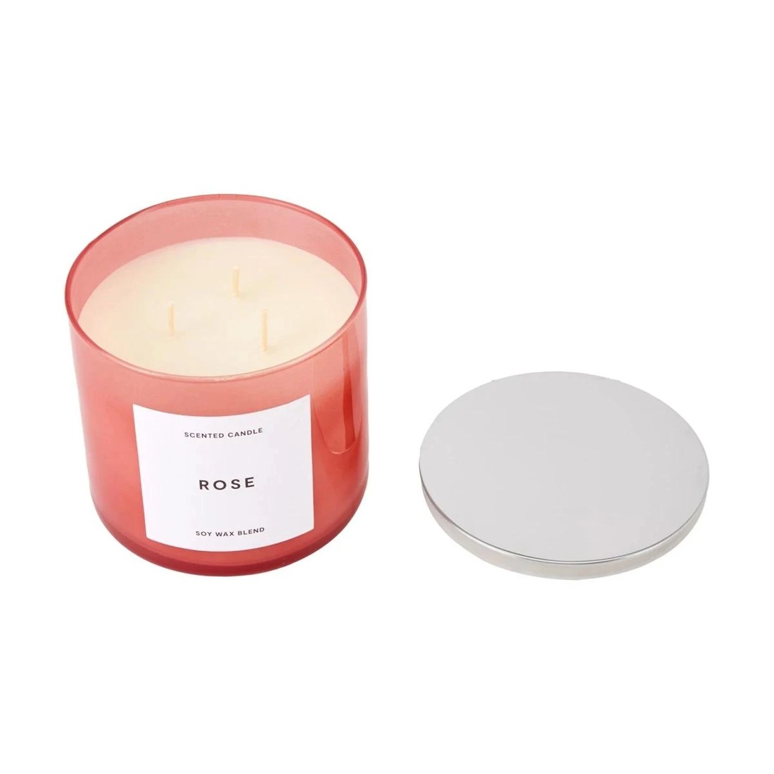 4 Rose Inspired Glass Candle, 4 of 4