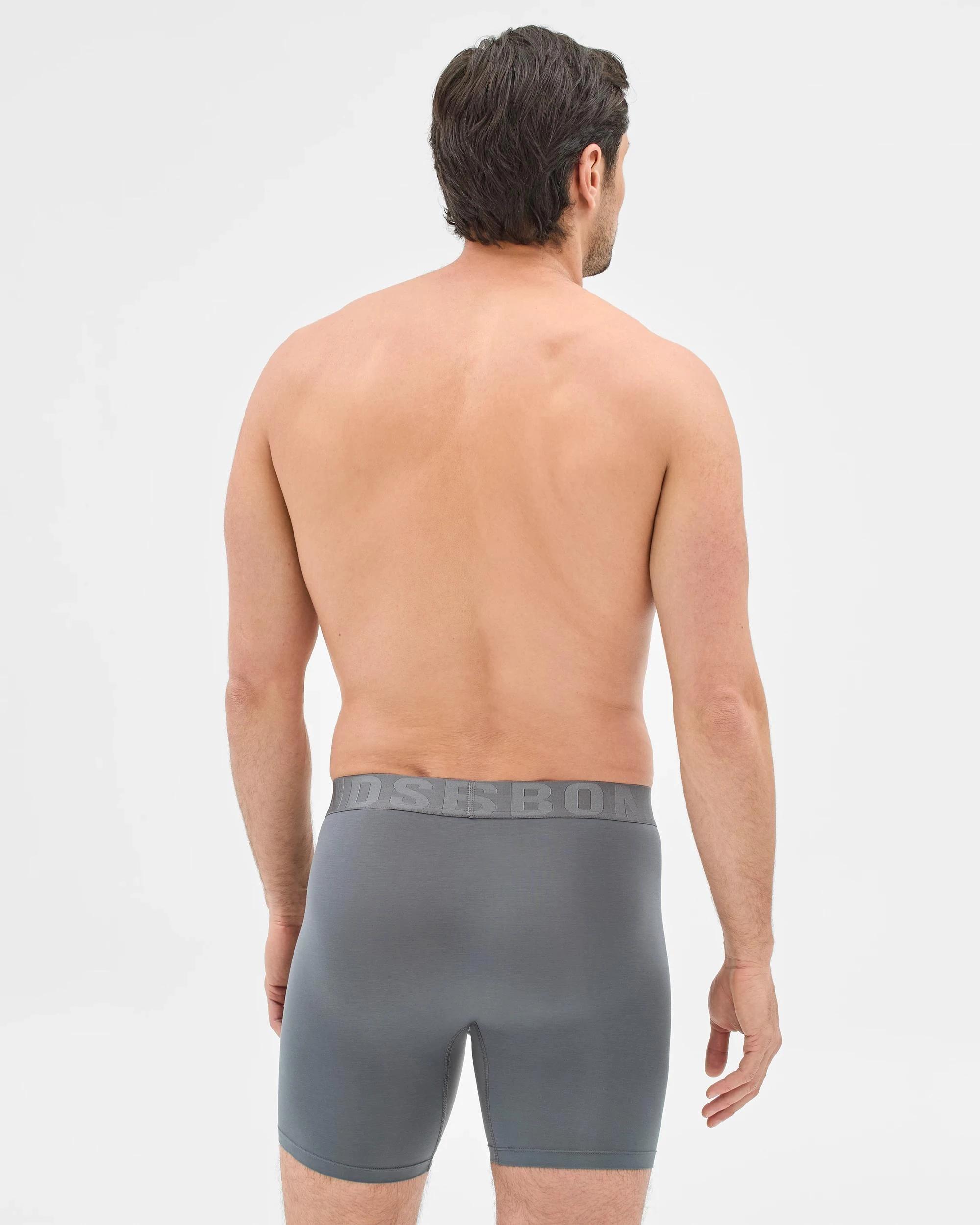3 Men's Chafe Off Trunks - Bonds SEAL BAY DARK GREY, 3 of 3