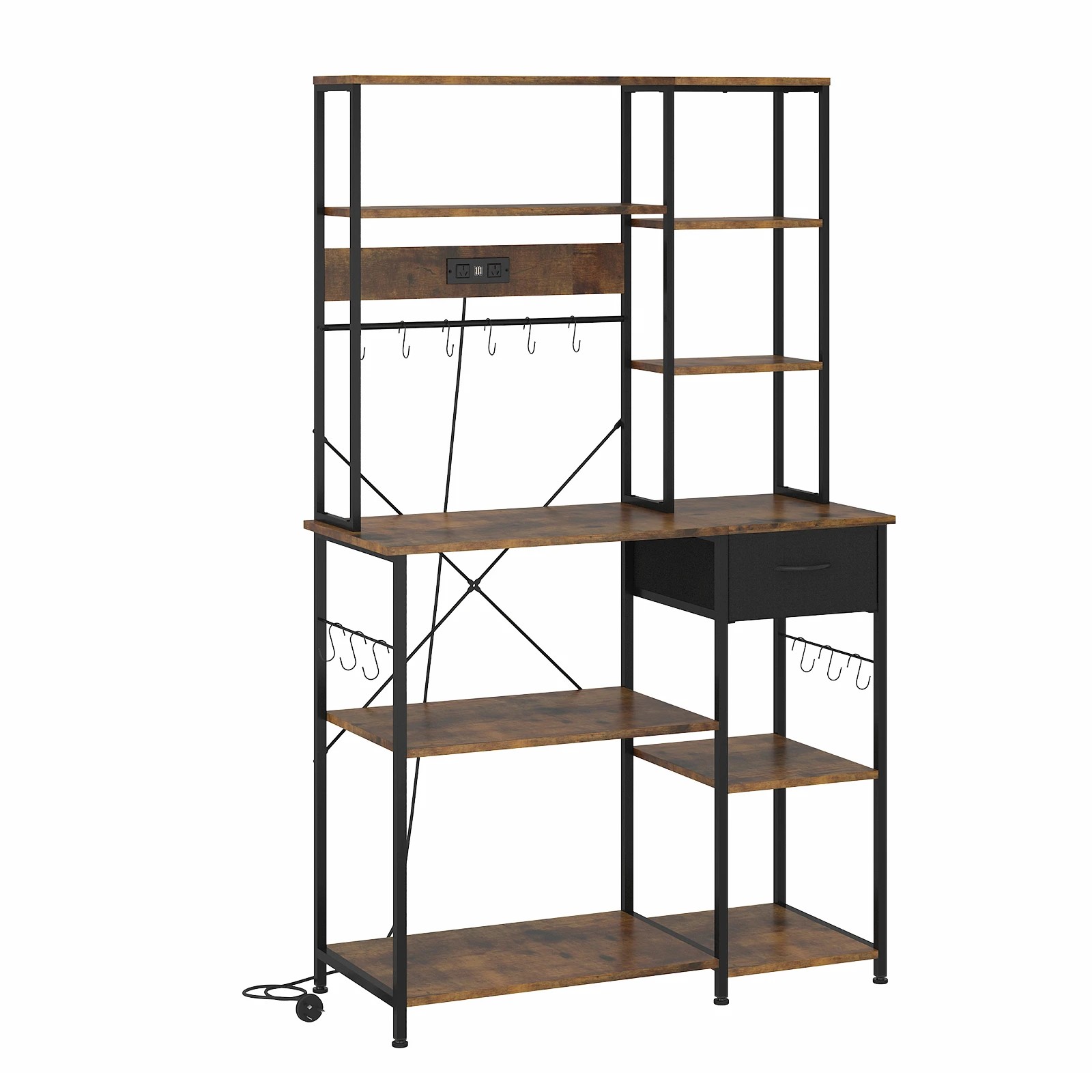 1 Advwin 6 Tiers Large Bakers Rack with Power Outlets, 1 of 7