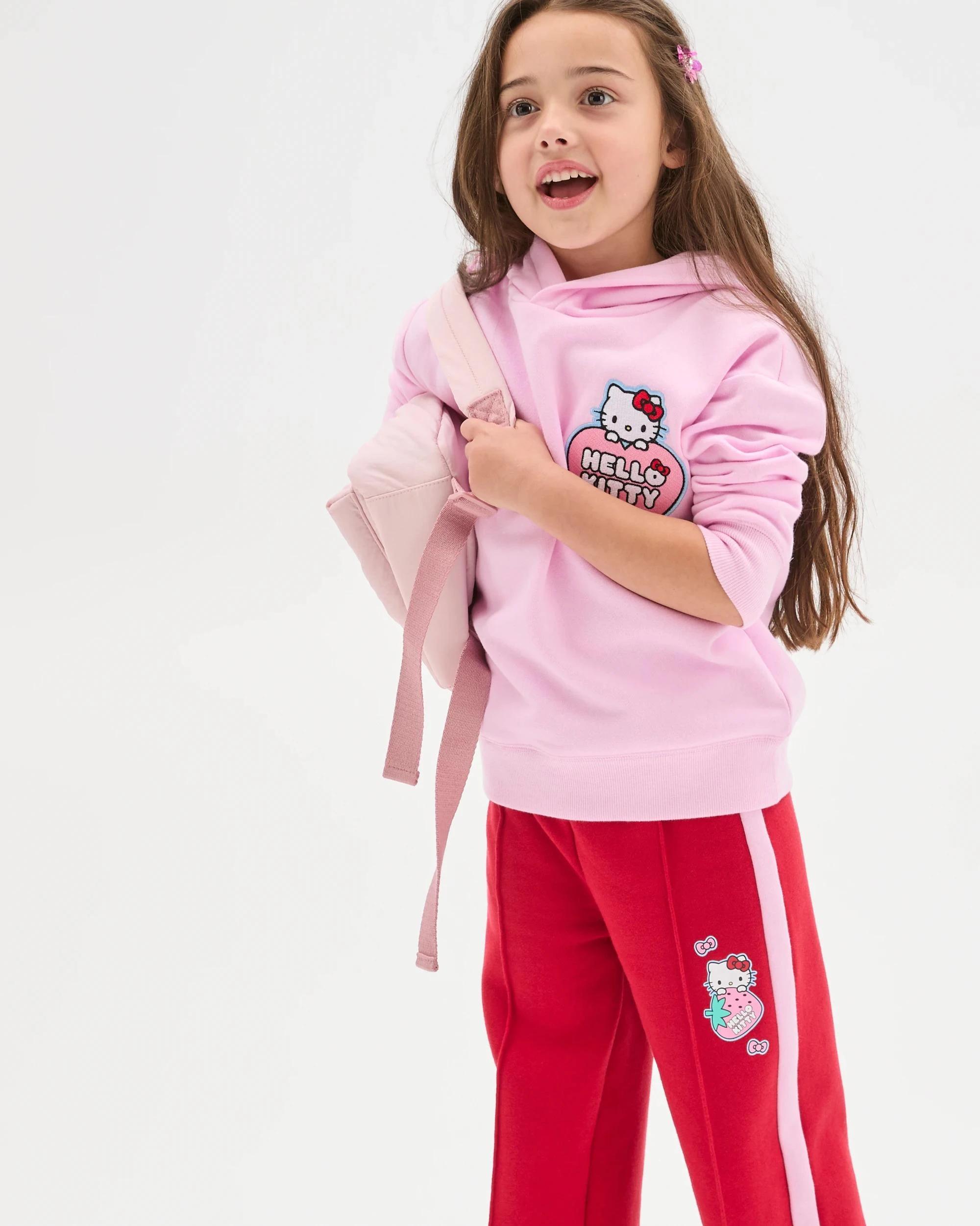 2 Hello Kitty Australian Cotton Blend Fleece Hoodie PINK, 2 of 7