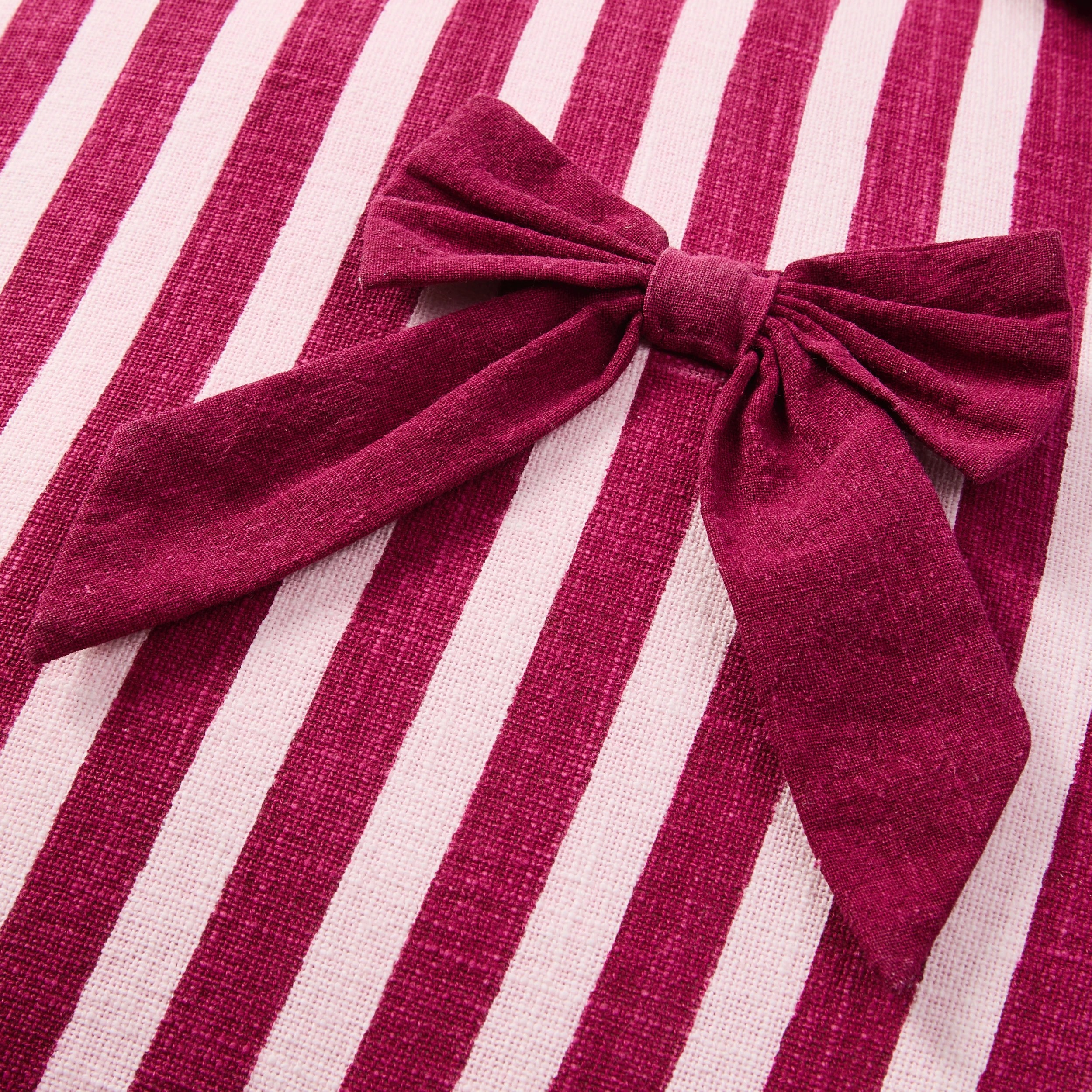 4 50cm Bow Cushion Cover - Red and Pink, 4 of 5