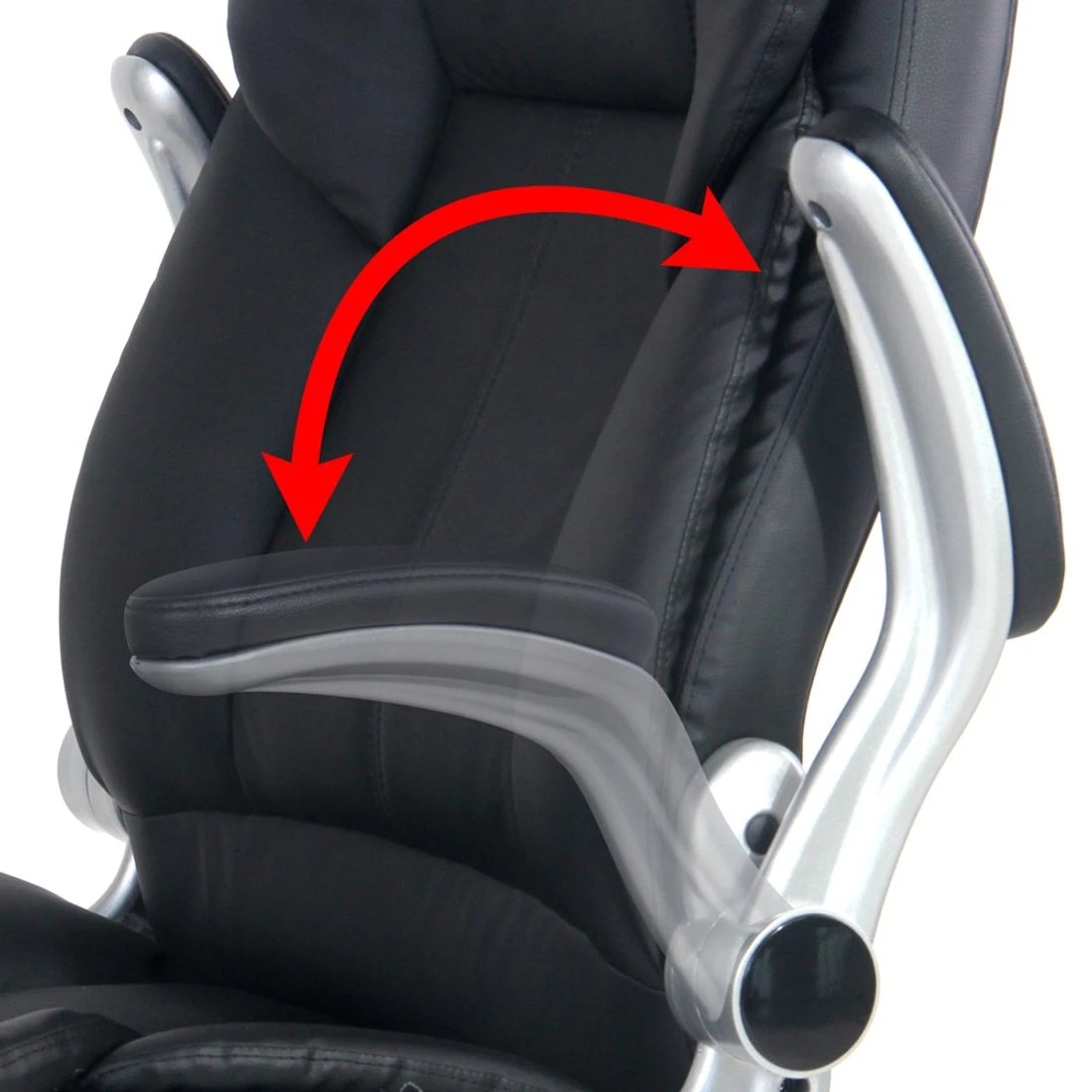 10 Artiss Executive Office Chair Leather Tilt - Black, 10 of 10