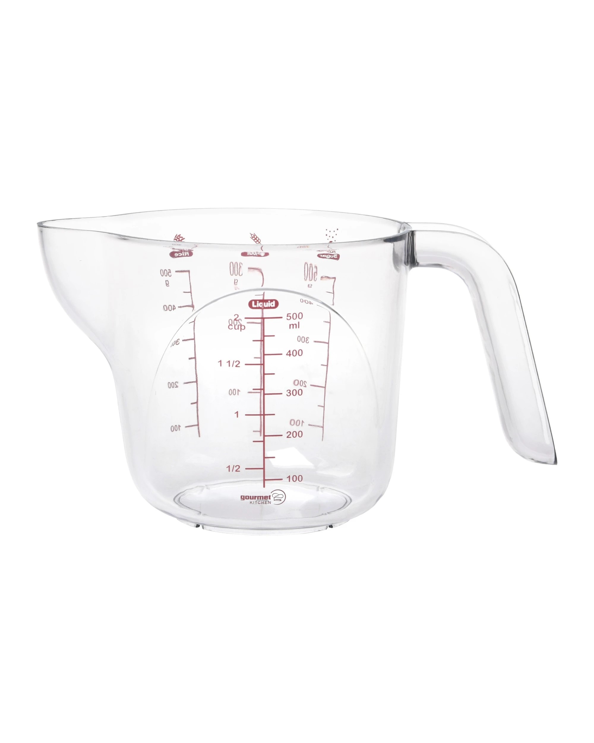 1 Gourmet Kitchen Modern Weight Conversion Measuring Cup AS 500ml/2 cups - Grey, 1 of 8