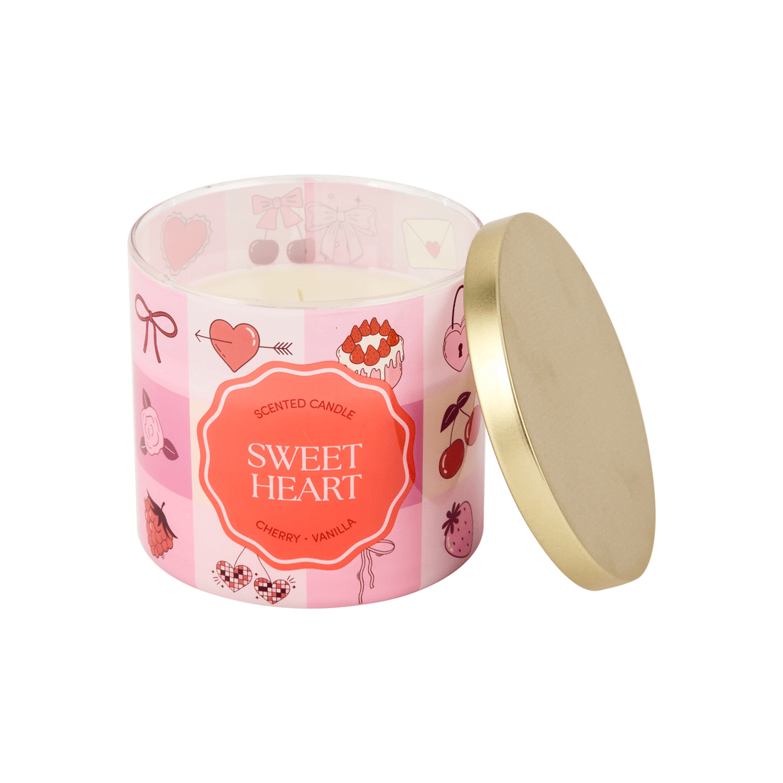 4 Graphic Sweet Heart Candle, 4 of 5