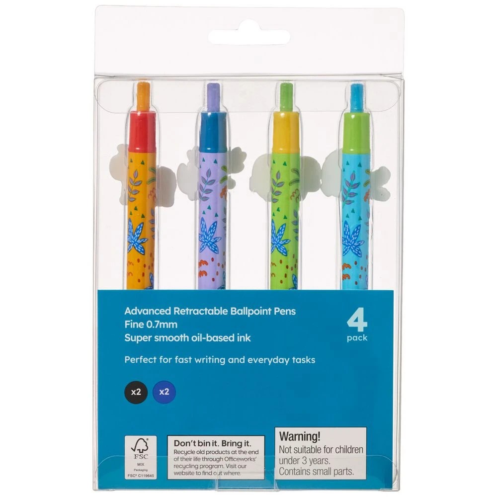 3 Studymate Retractable Semi-Gel Pen 4 Pack, 3 of 3