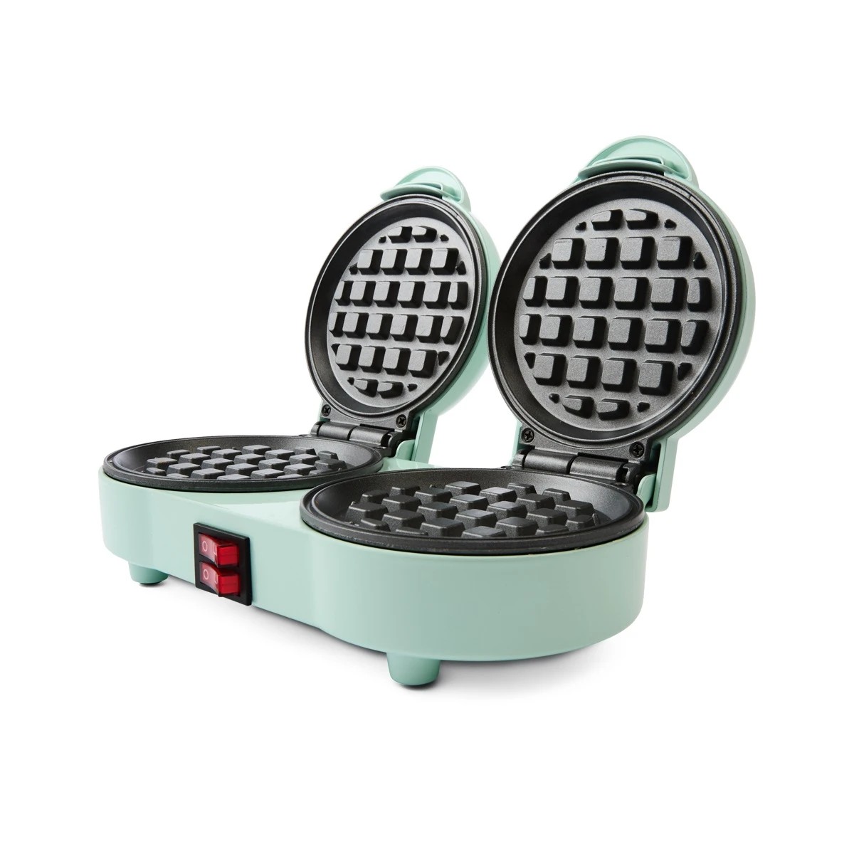 3 Double Waffle Maker - Green, 3 of 11