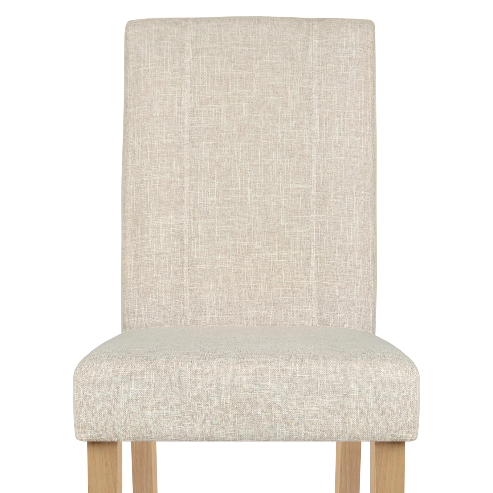 6 Alfordson 2x Dining Chairs Cafe Kitchen Chair Retro High-Back Wood Fabric - Beige, 6 of 10