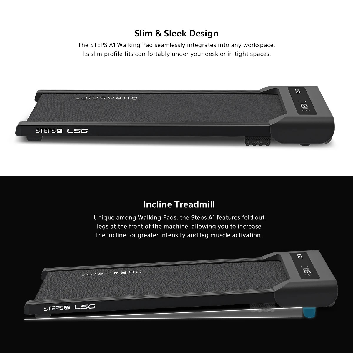4 LSG Steps A1 Walking Pad Under Desk Treadmill - Black, 4 of 9