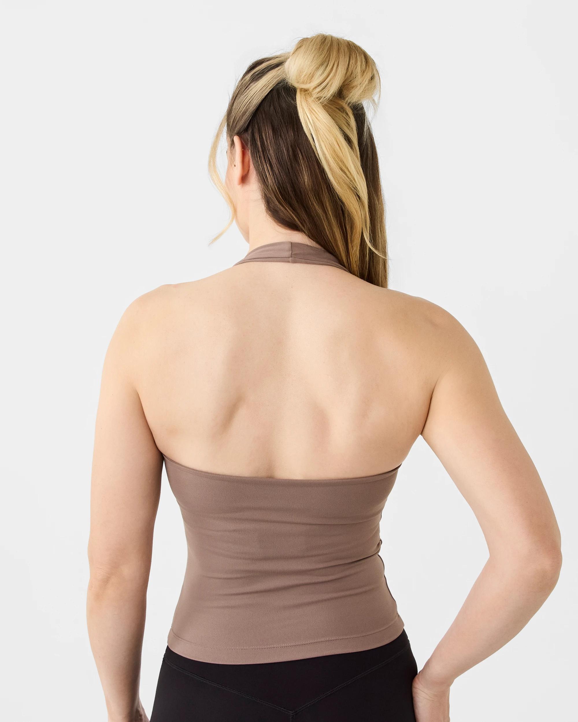 3 Active Womens Cloudform Halter Tank Soft Truff, 3 of 7