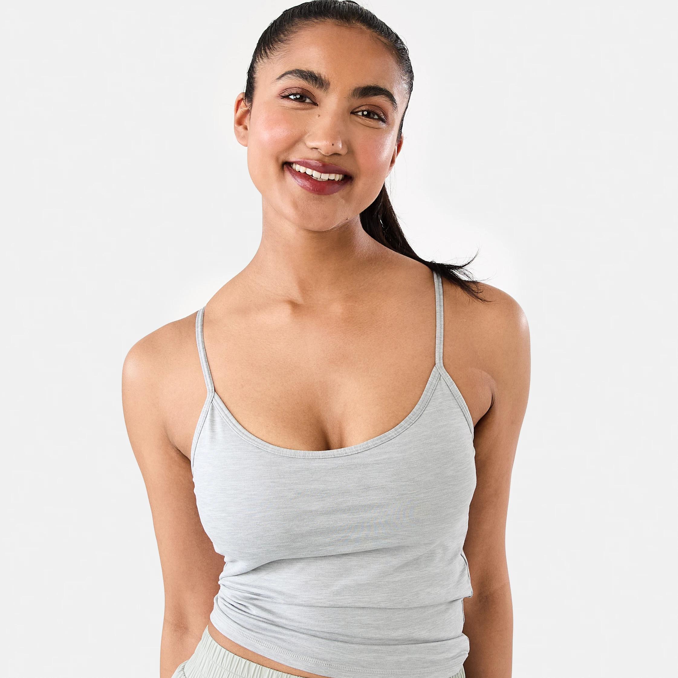 5 Active Womens Soft Touch Shelf Tank SOFT GREY MARLE, 5 of 7