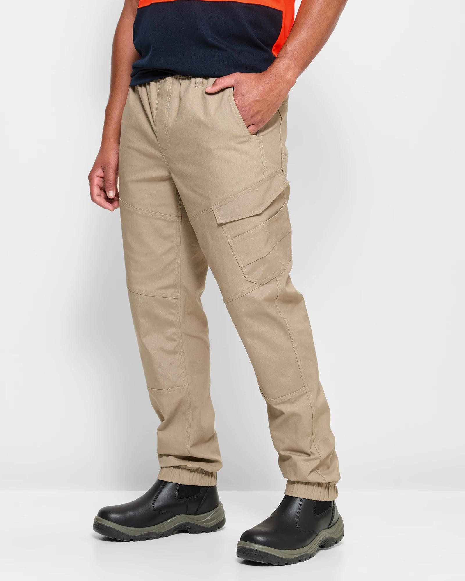 3 Australian Cotton Cargo Jogger Pants - Graphite STONE, 3 of 5