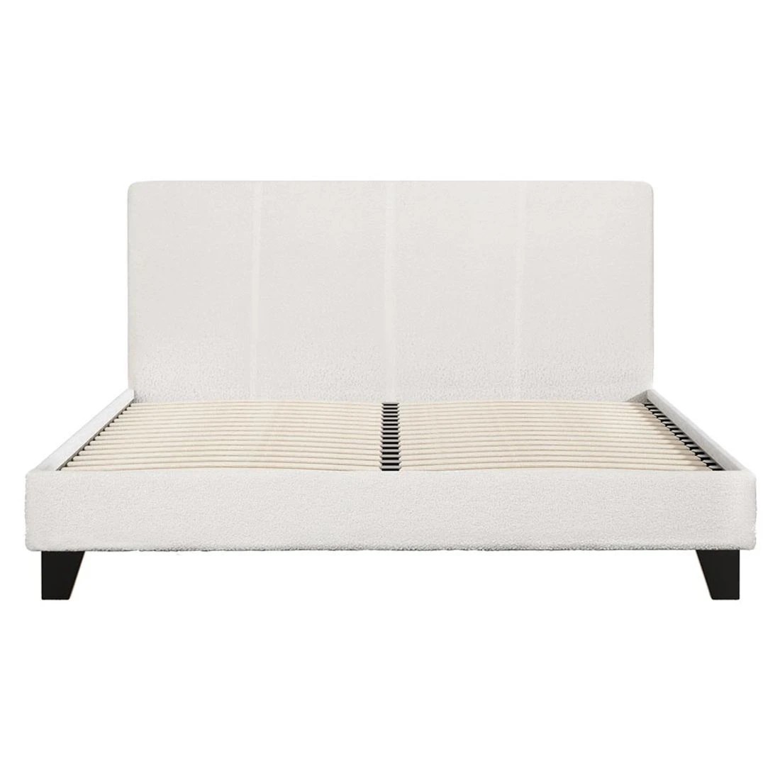 4 Artiss Bed Frame Queen Size Boucle NEO - White, 4 of 6