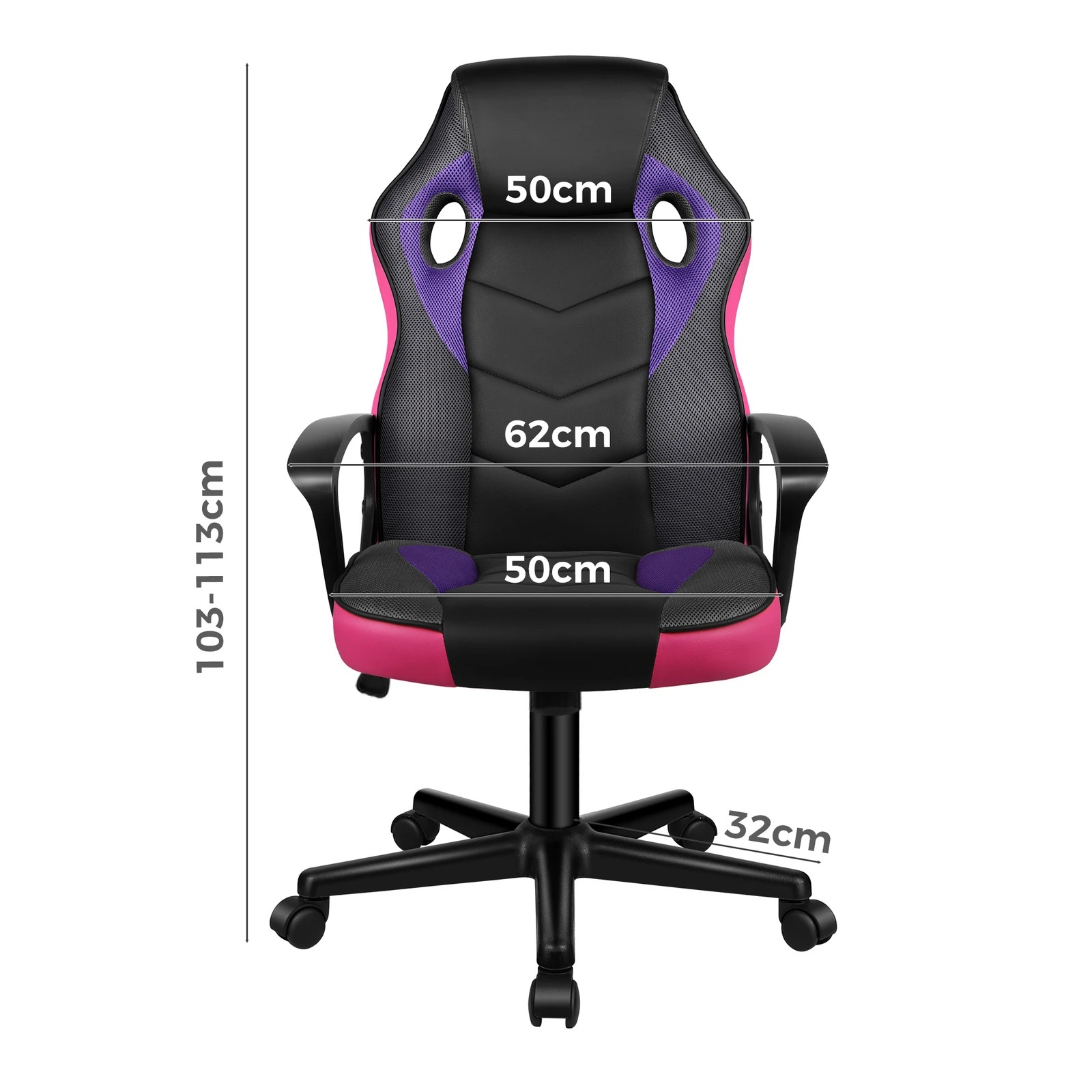 3 Alfordson Gaming Chair Racing Office Executive Computer Seat Work - Purple, 3 of 9