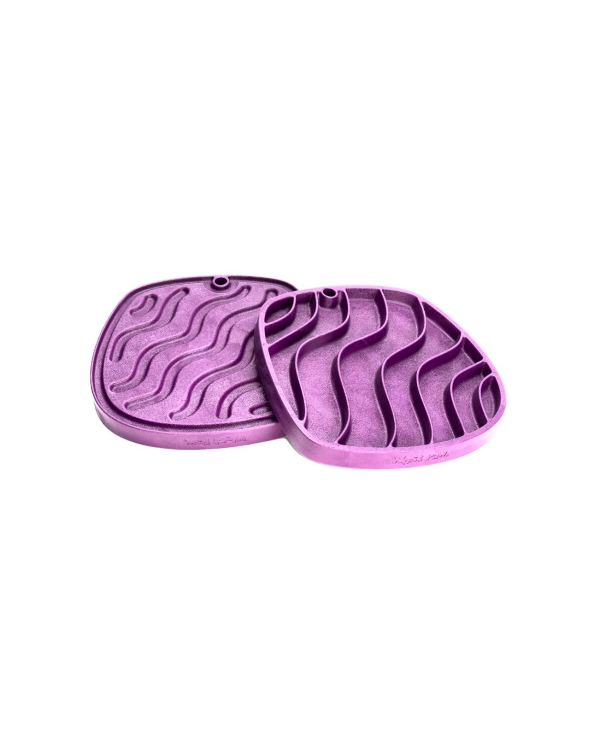 2 West Paw Waves Feast Pet Dog Lick Mat Slow Feeder Plate Dishwasher Safe - Red, 2 of 3