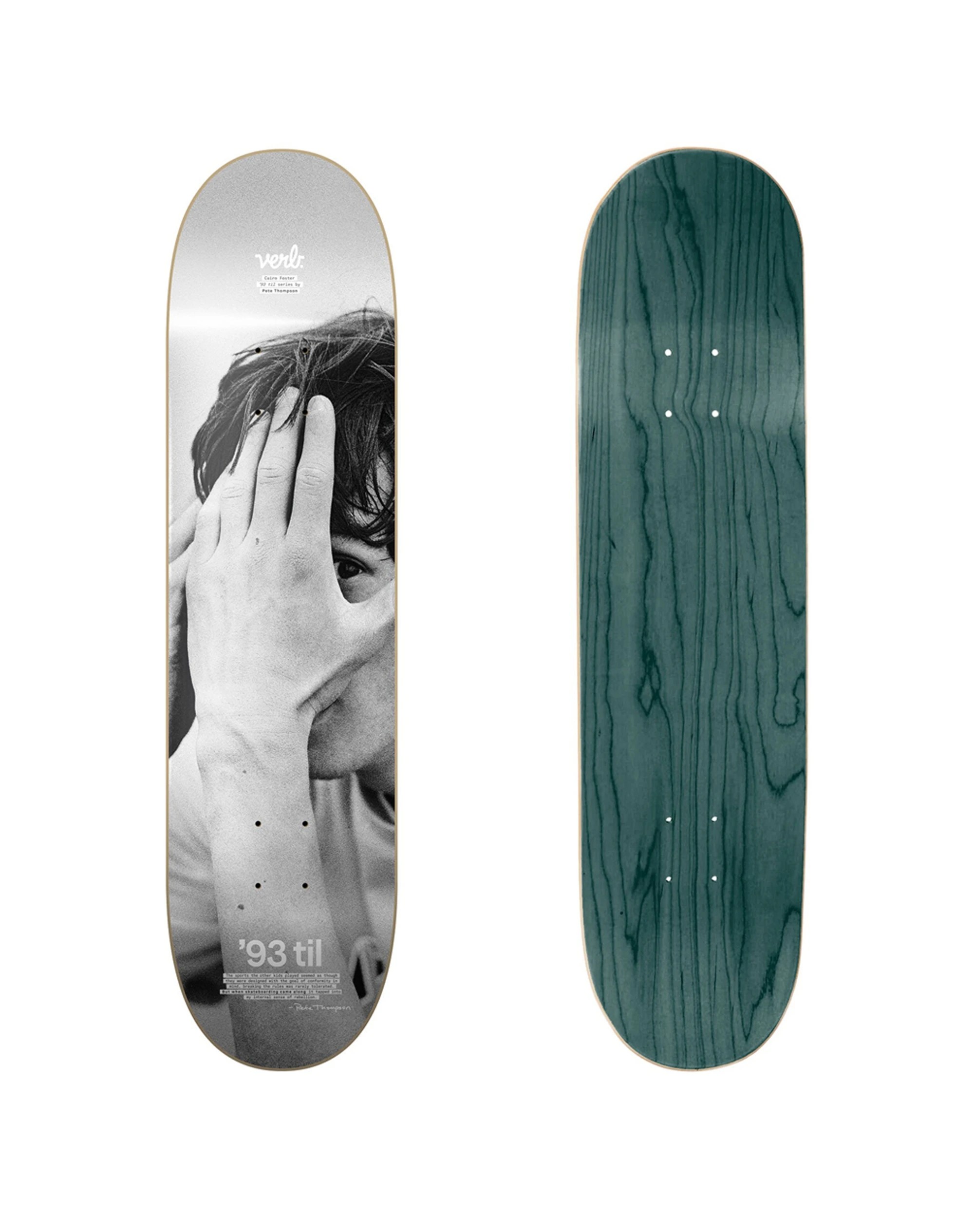 1 Verb Skateboard Deck X 93 Til Series Cairo Foster Portrait 8.25 Inch - Multi, 1 of 2