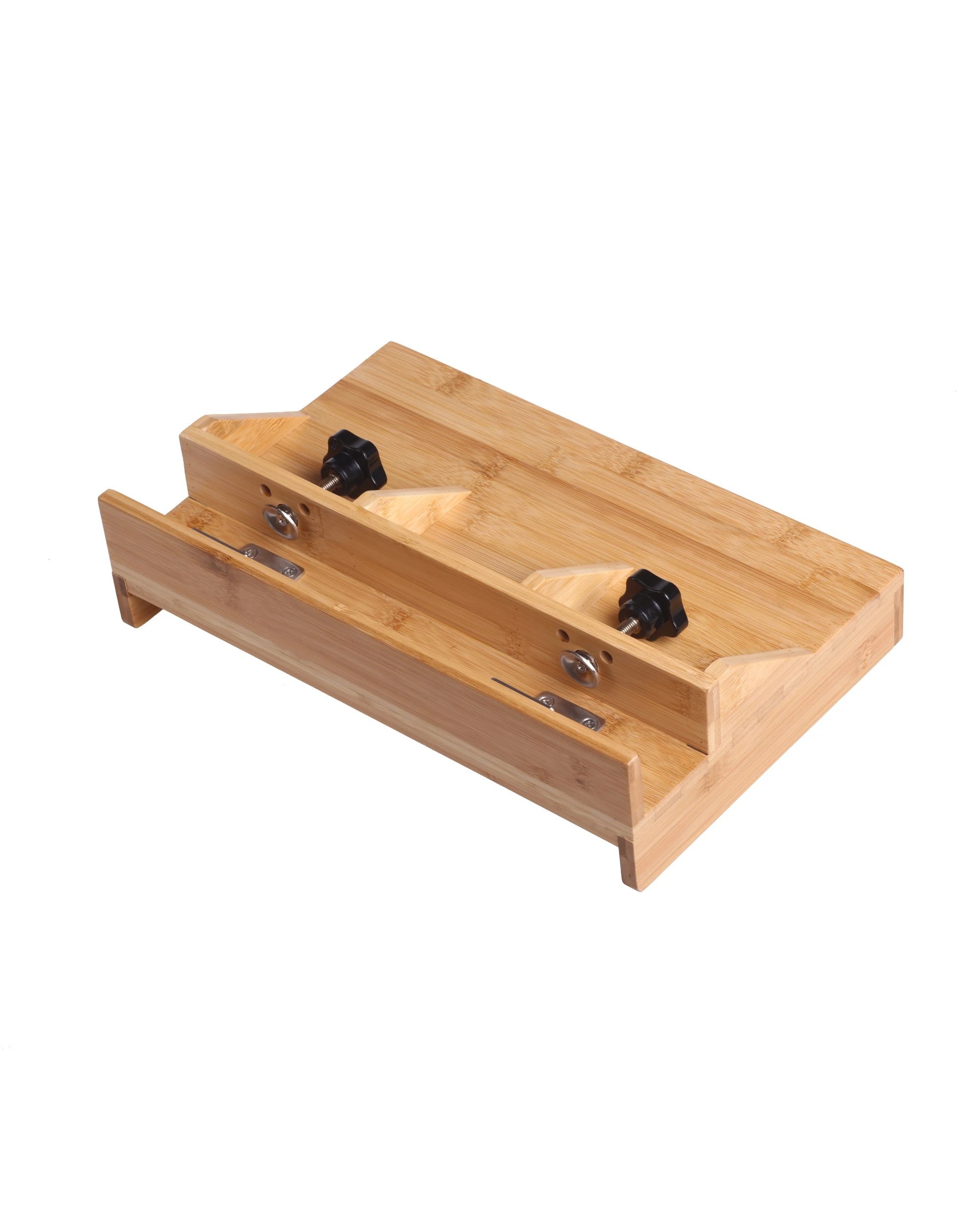 4 Sherwood Home Bamboo Bed Side Shelf Table with Adustable Clamp 35x23x9.3cm - Natural Brown, 4 of 4