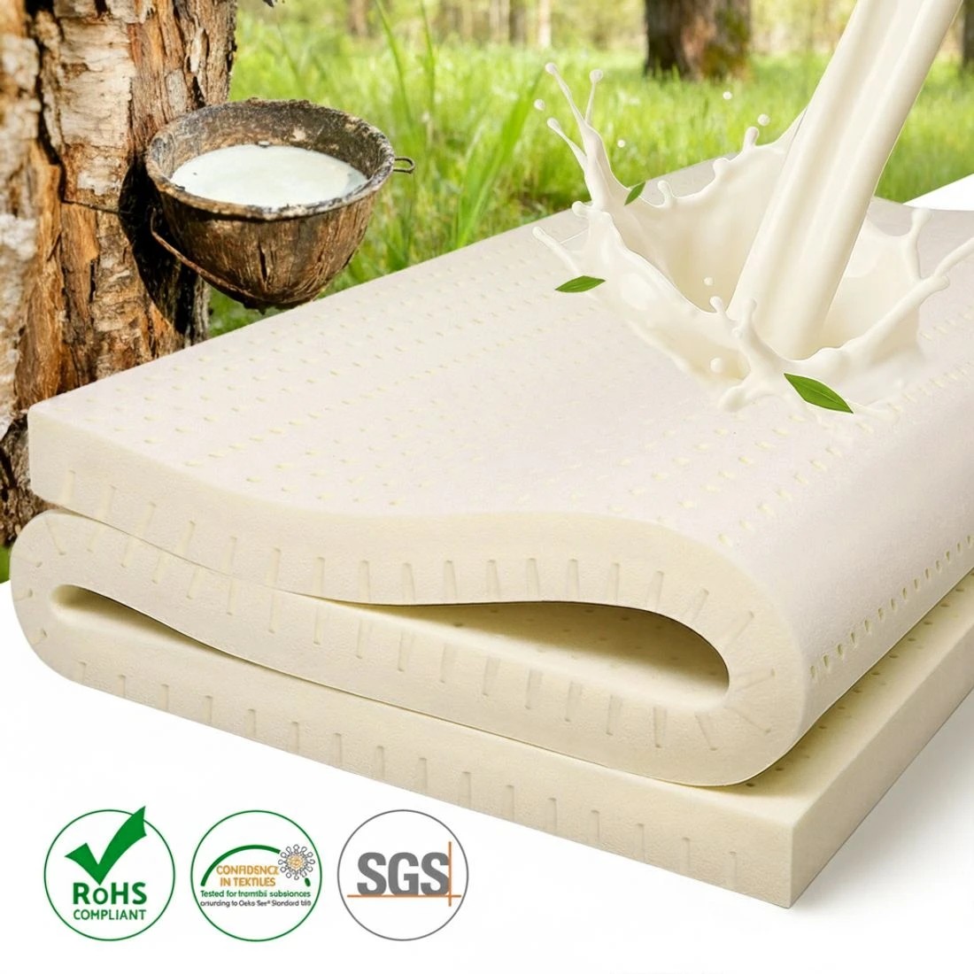 4 Giselle Bedding Latex Mattress Topper 7.5cm King - King Bed - Natural, 4 of 8