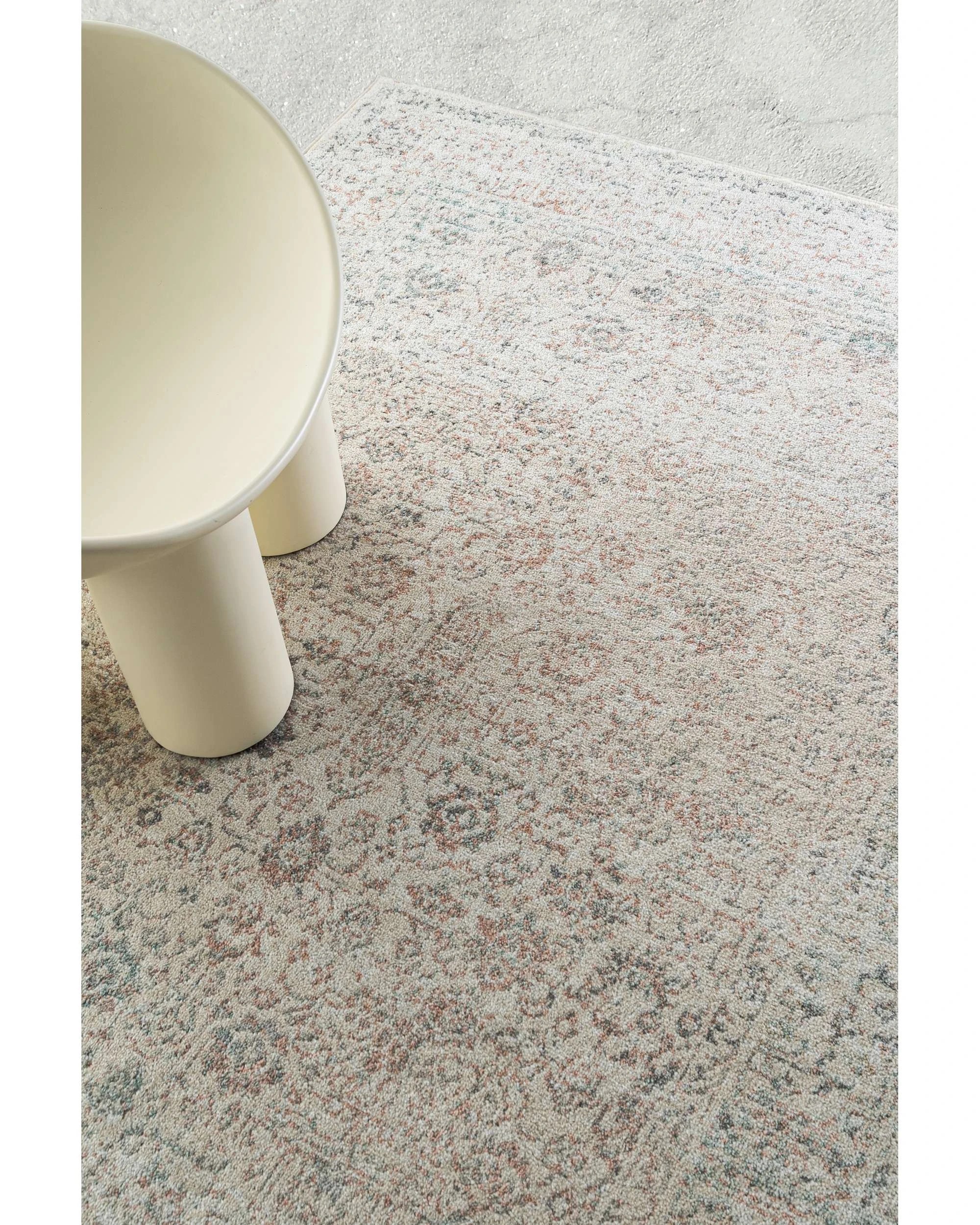 3 Loopsie Rye Traditional Floral Rug-230cm x 160cm - White - White, 3 of 8