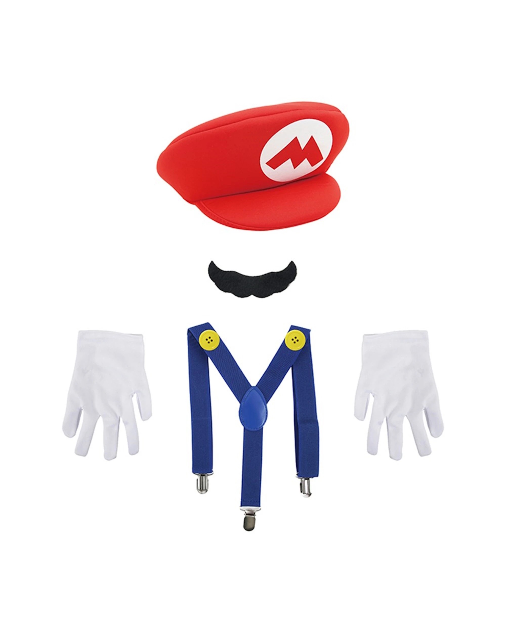 1 Party Planet Red Super Plumber Kids Costume Kit - One Size - Red, 1 of 1