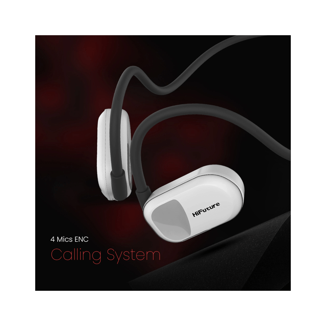 7 Hifuture Futuremate Open Ear Air Conduction Enc Headphones W/ 2-mic - Grey, 7 of 10