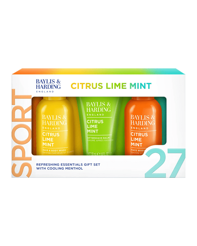Baylis & Harding Sport Refreshing Essentials Gift Set with Cooling Menthol - Citrus, Lime and 