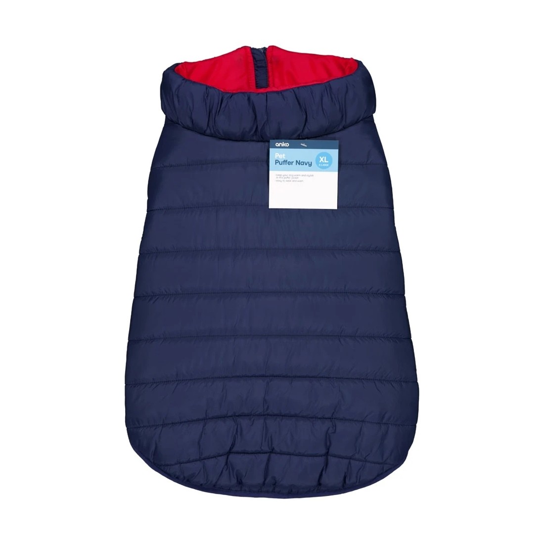 10 Pet Puffer Jacket - Extra Large, Navy, 10 of 10