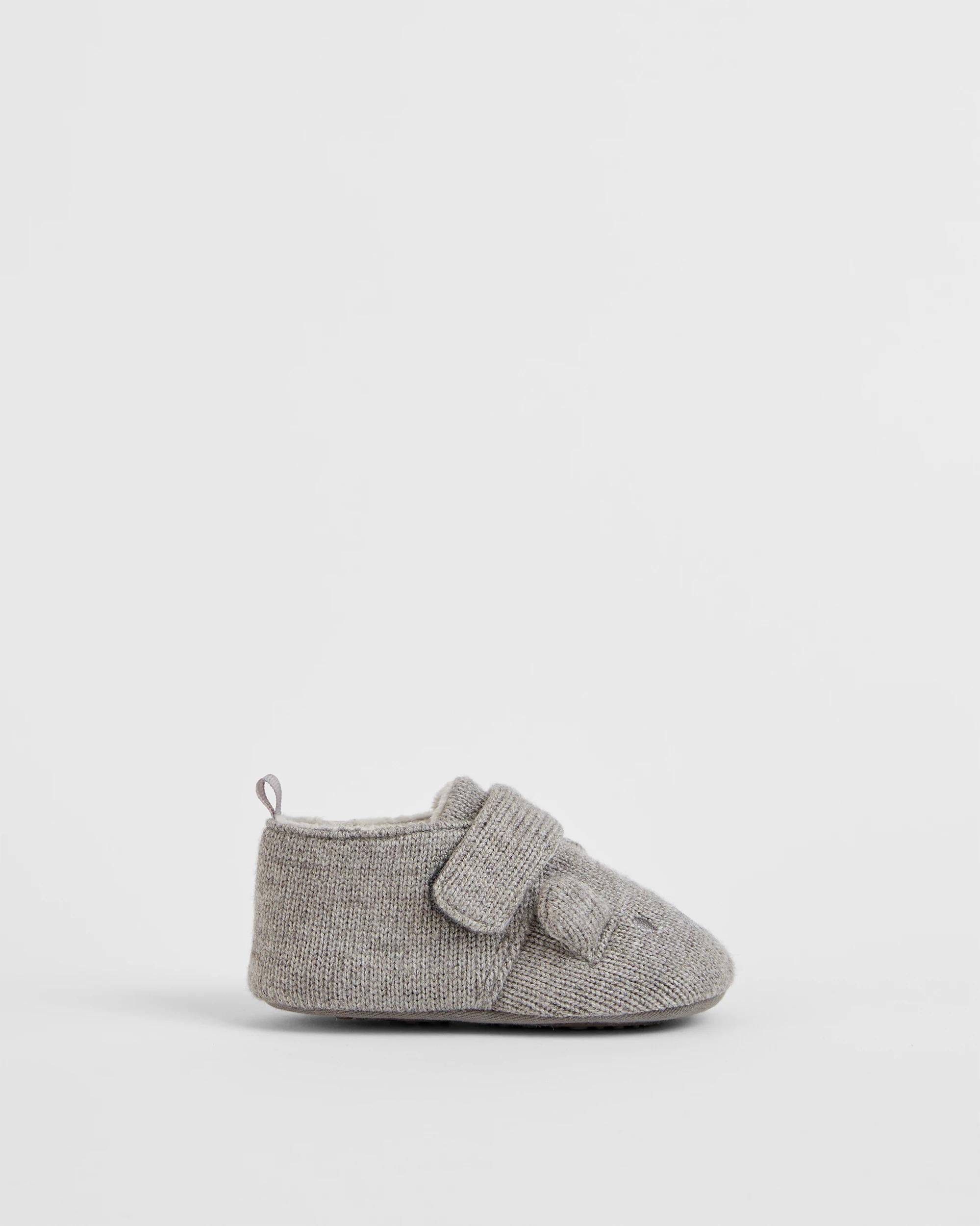 1 Target Baby Baby Pre Walker Novelty Knit Ballet Flats GREY, 1 of 3