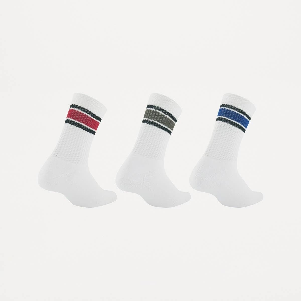 2 3 Pack Retro Stripe Rib Socks RETRO STRIPE SOCKS, 2 of 3