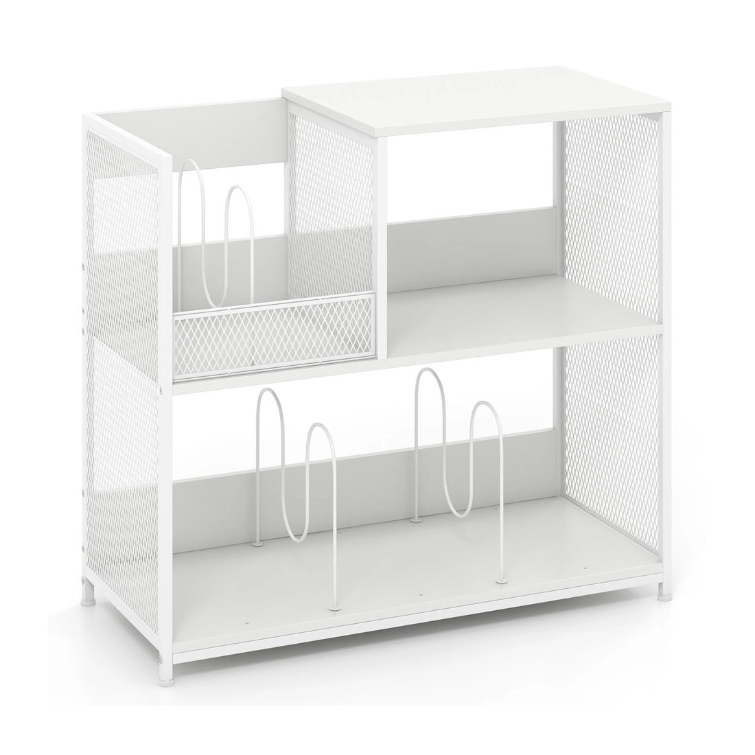 1 Costway 3-Tier Record Player Stand Turnable Vinyl Side Table, 1 of 8