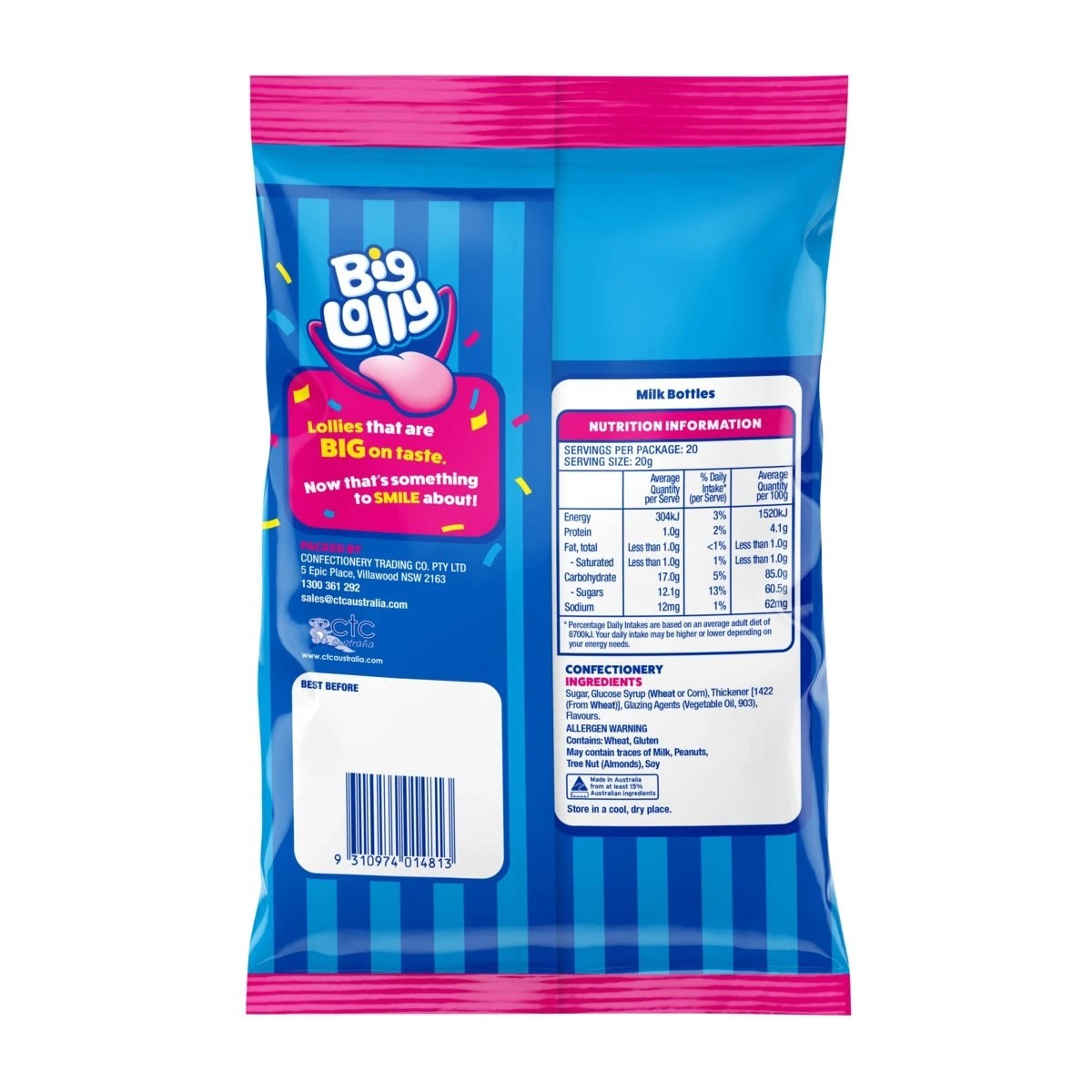 2 Big Lolly Milk Bottles Sharepack 400g, 2 of 2
